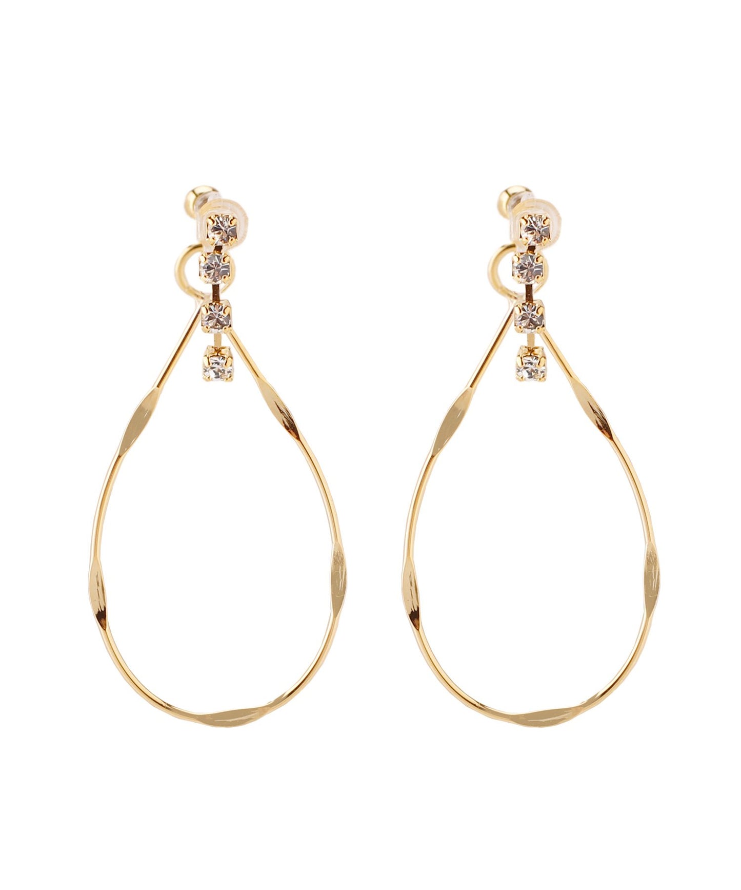 Metal Drop Motif Clip On Earrings[Sheerchic]