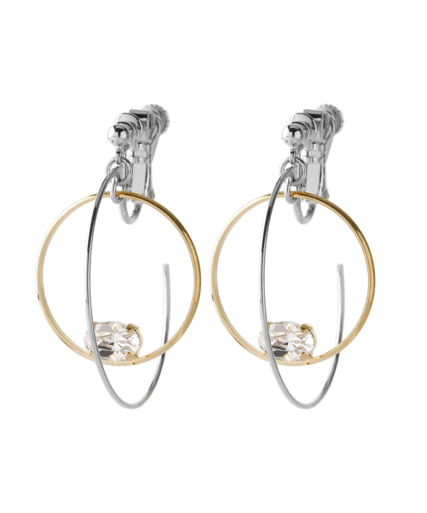 Circle Bijou Clip On Earrings [Sheerchic]