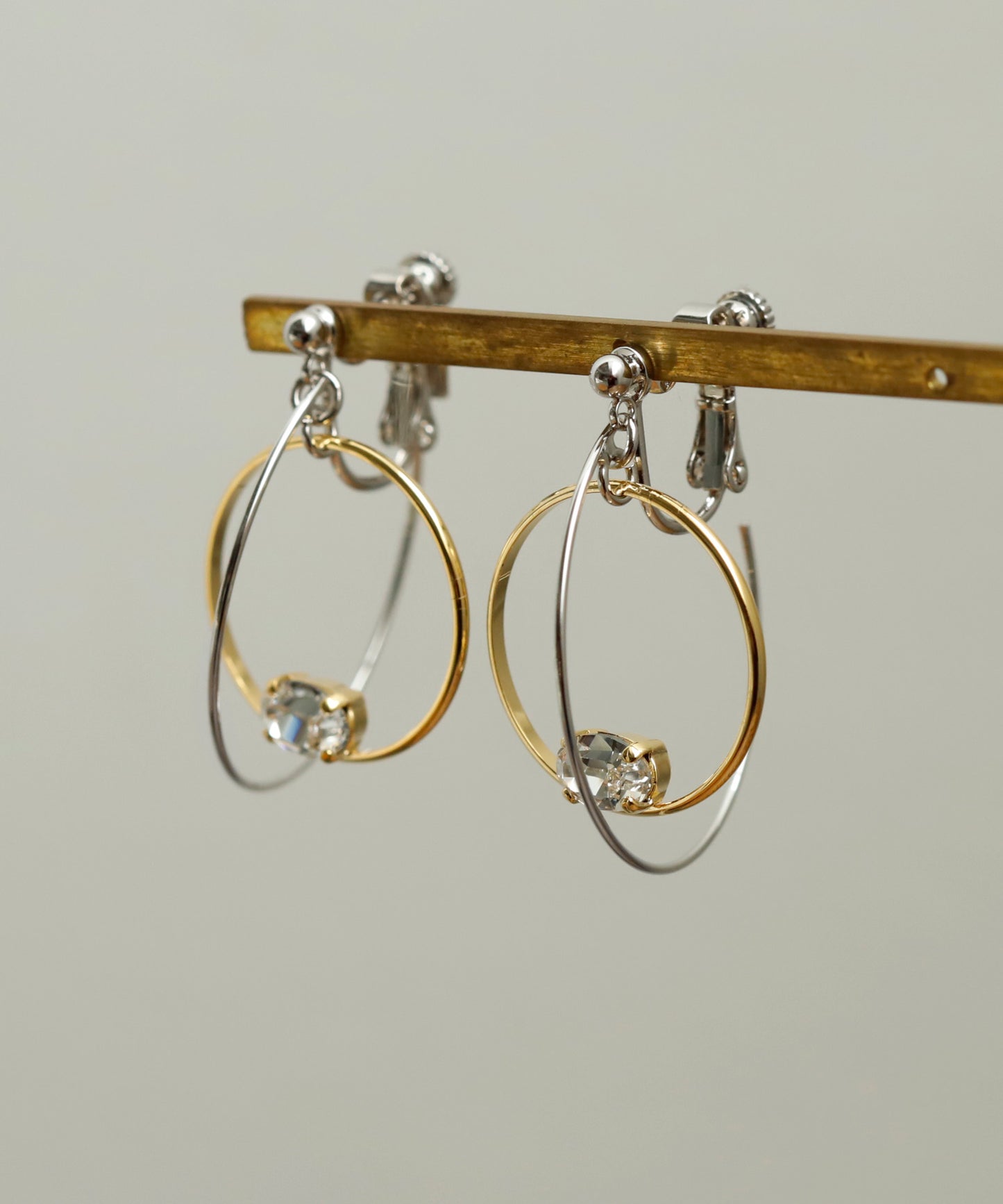 Circle Bijou Clip On Earrings [Sheerchic]