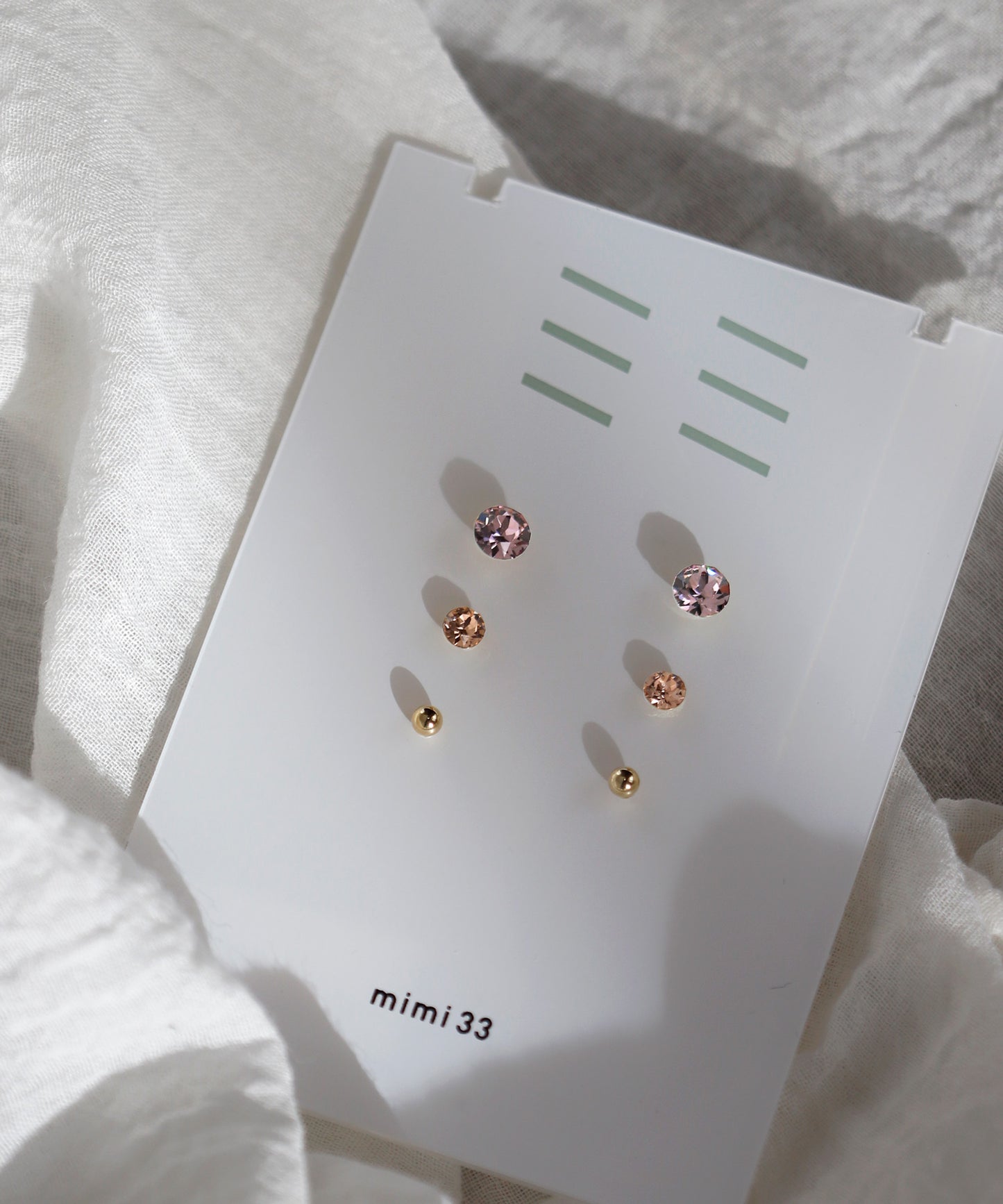 Bijoux Earrings [set of 3 pairs][A][Sheerchic]