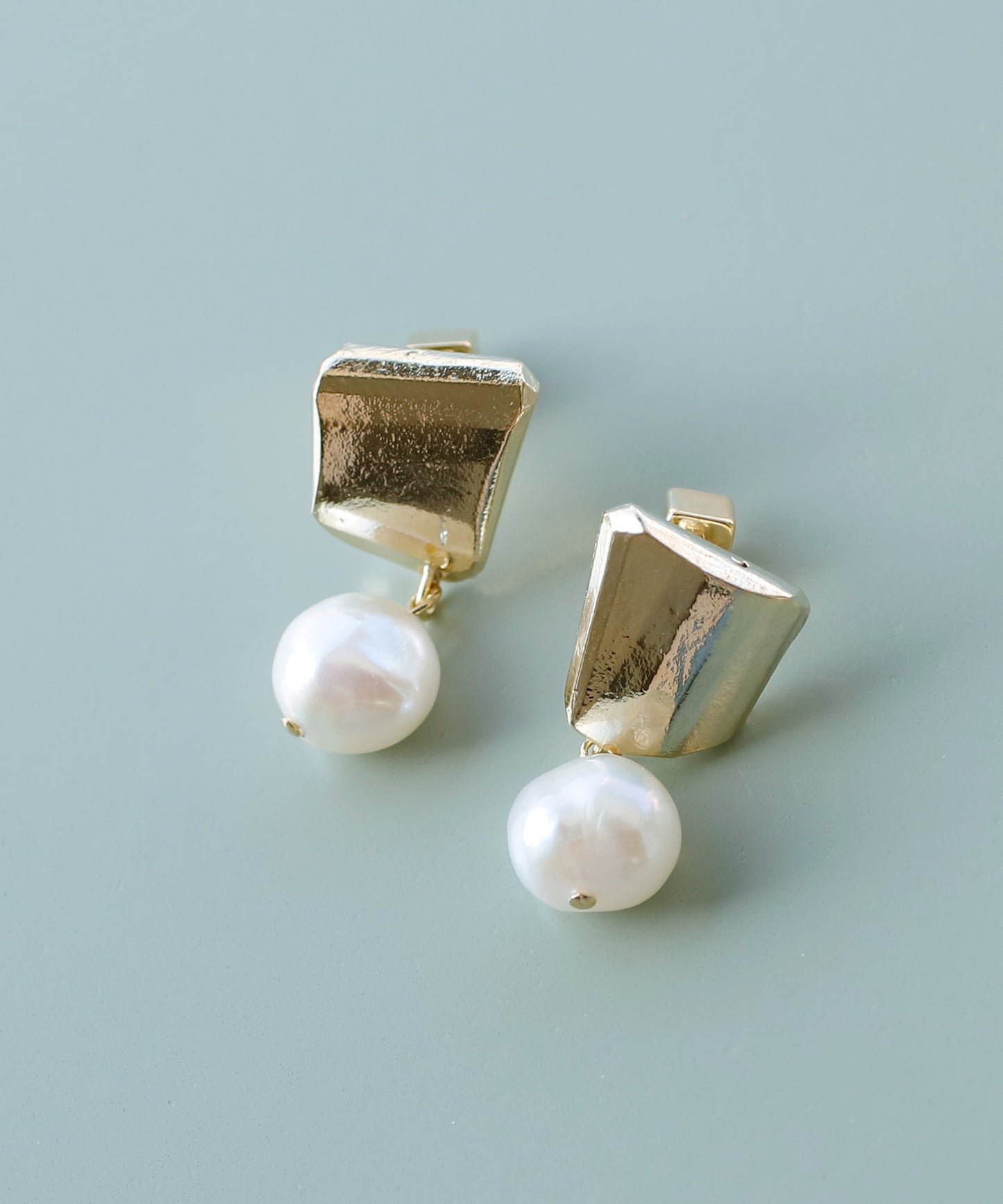 Pearl × Metal Earrings[B][Ownideal]
