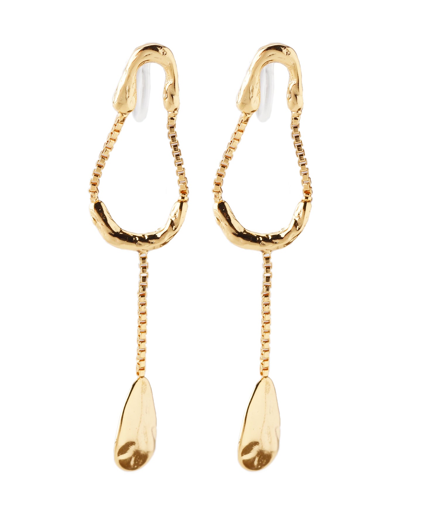 Metal Chain Clip On Earrings[Sheerchic]