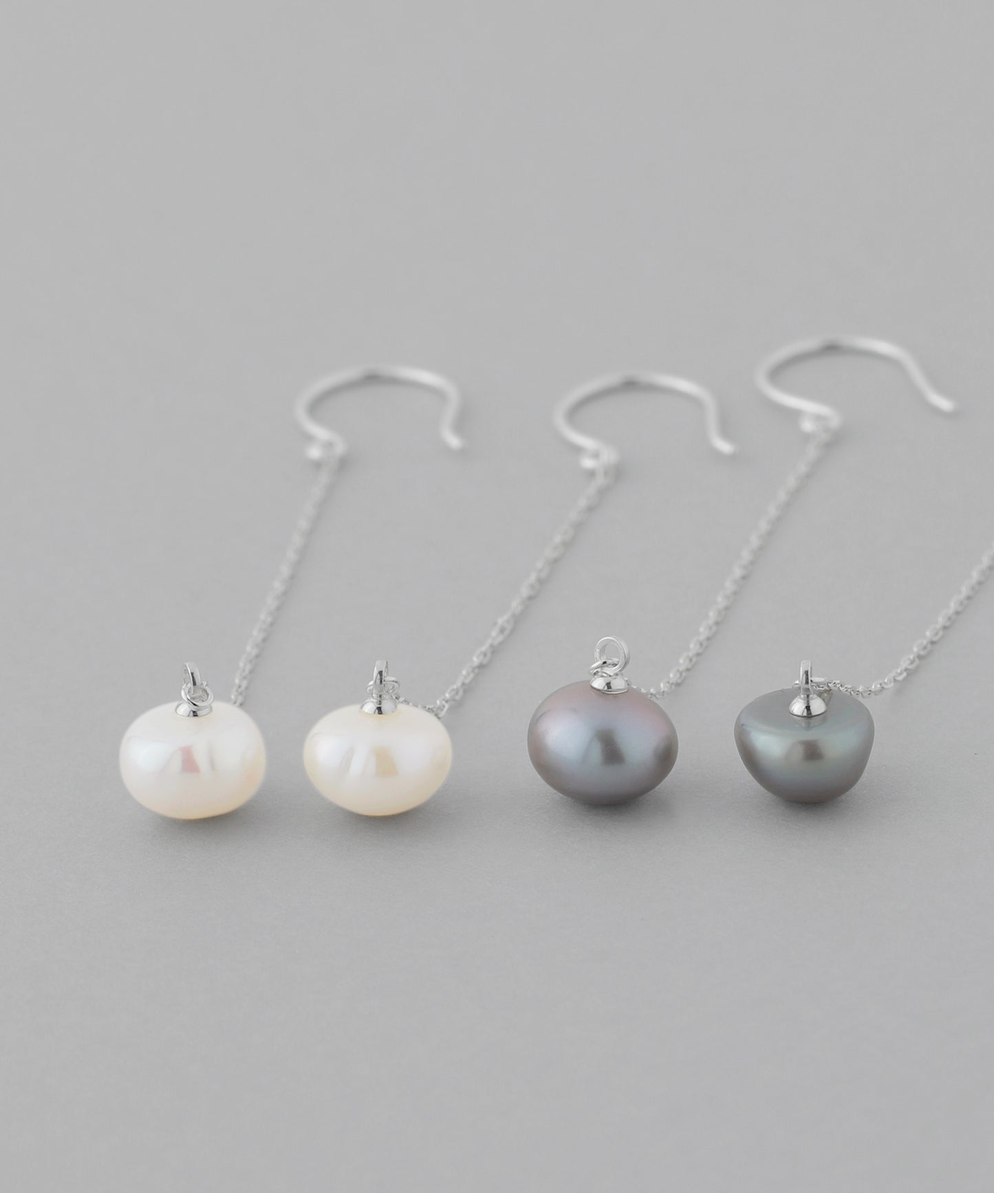 Pearl Long Earrings [925 silver][Basic]