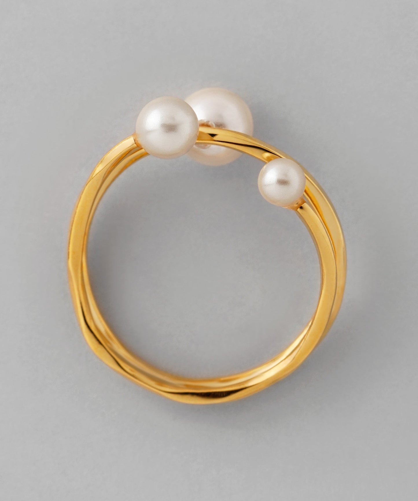 Pearl × Wavy Line Ring