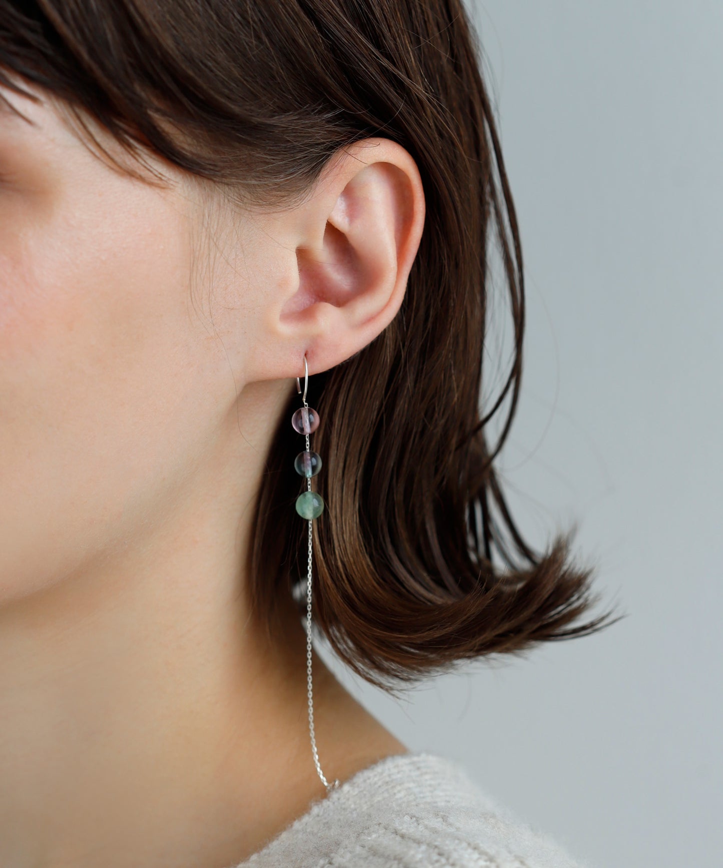Gemstone Earrings[Basic][925 silver]