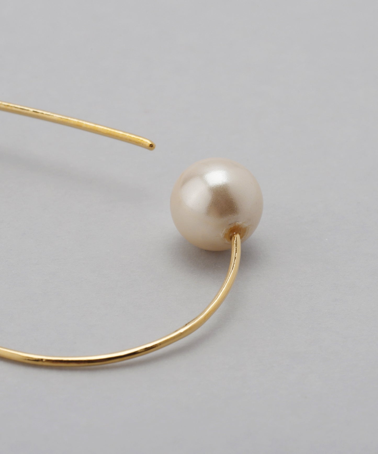 Double Pearl Drop Line Clip On Earrings [Sheerchic]