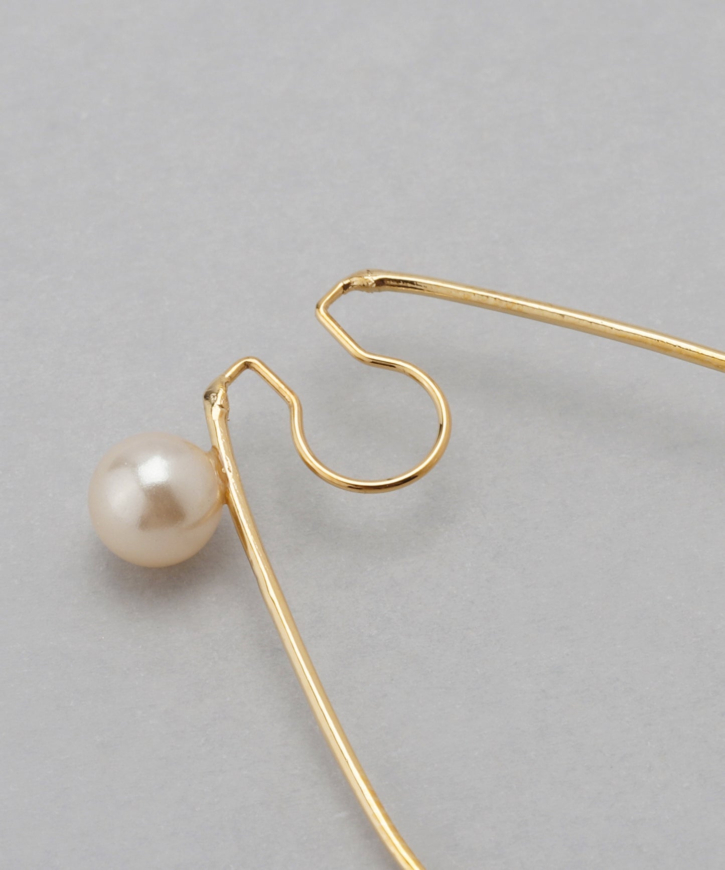 Double Pearl Drop Line Clip On Earrings [Sheerchic]