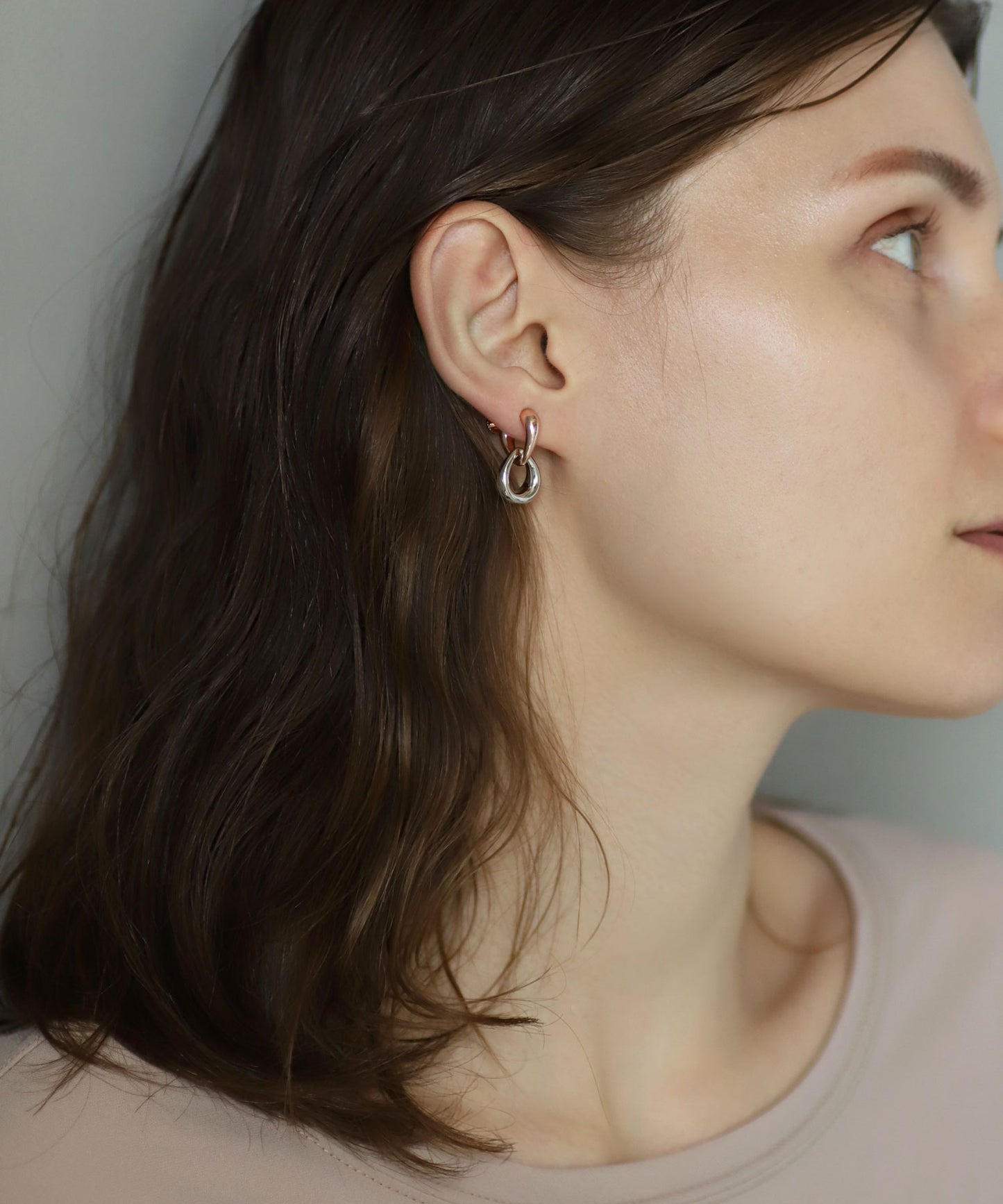 Bicolor Metal Clip On Earrings [Basic]