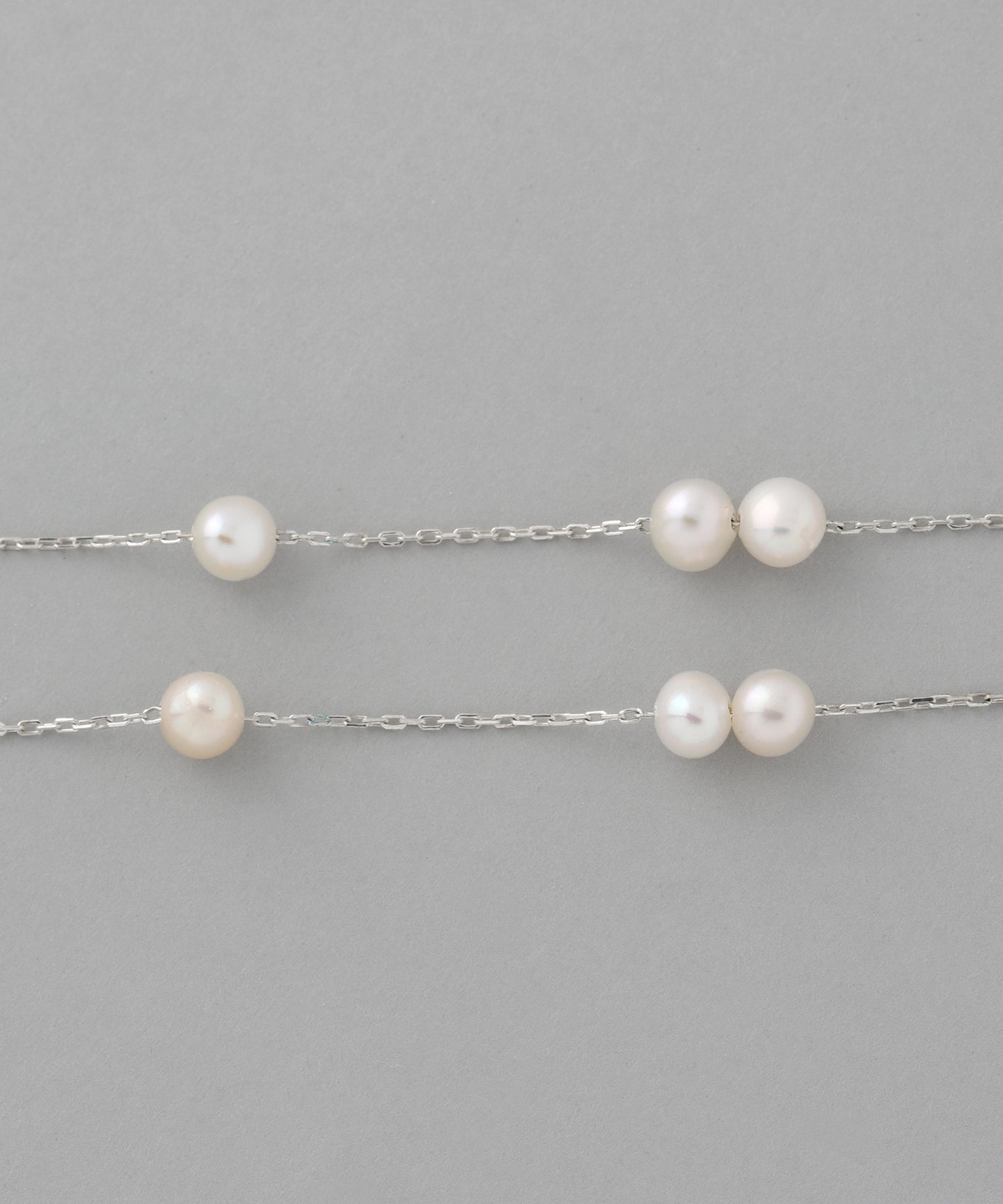 Pearl & Chain Long Earrings[Basic]
