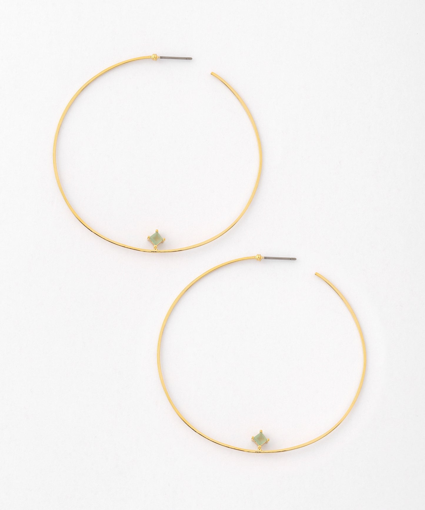 Gemstone Hoop Earrings[Sheerchic]