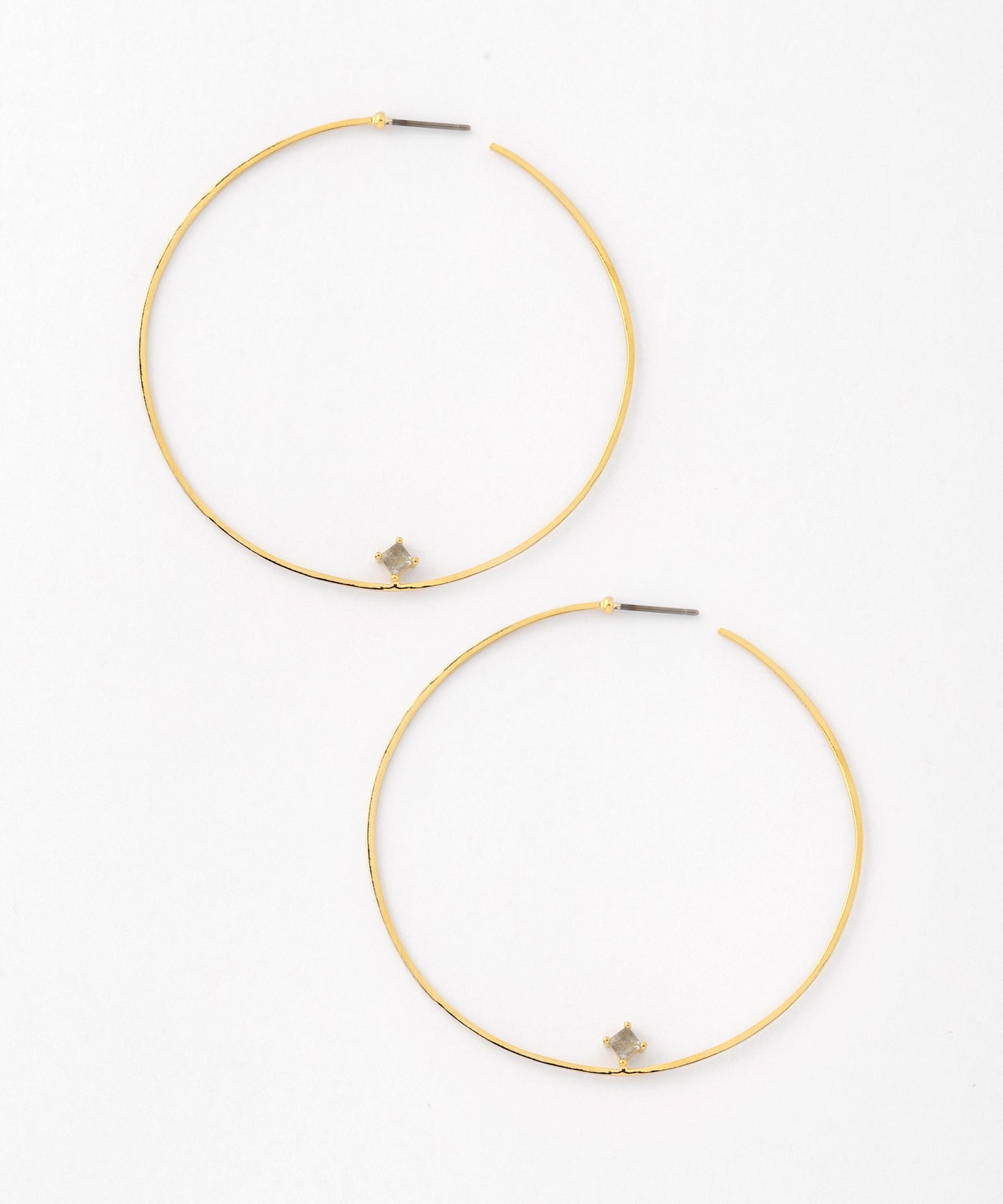 Gemstone Hoop Earrings[Sheerchic]