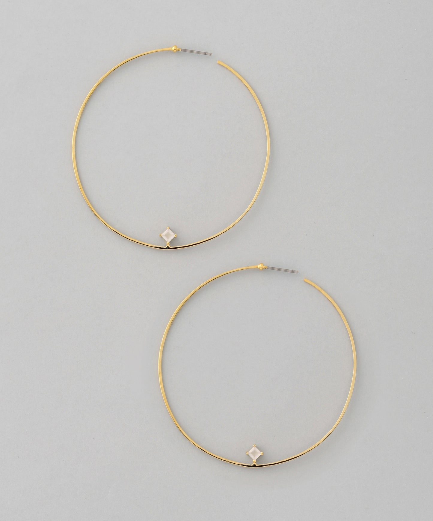 Gemstone Hoop Earrings[Sheerchic]