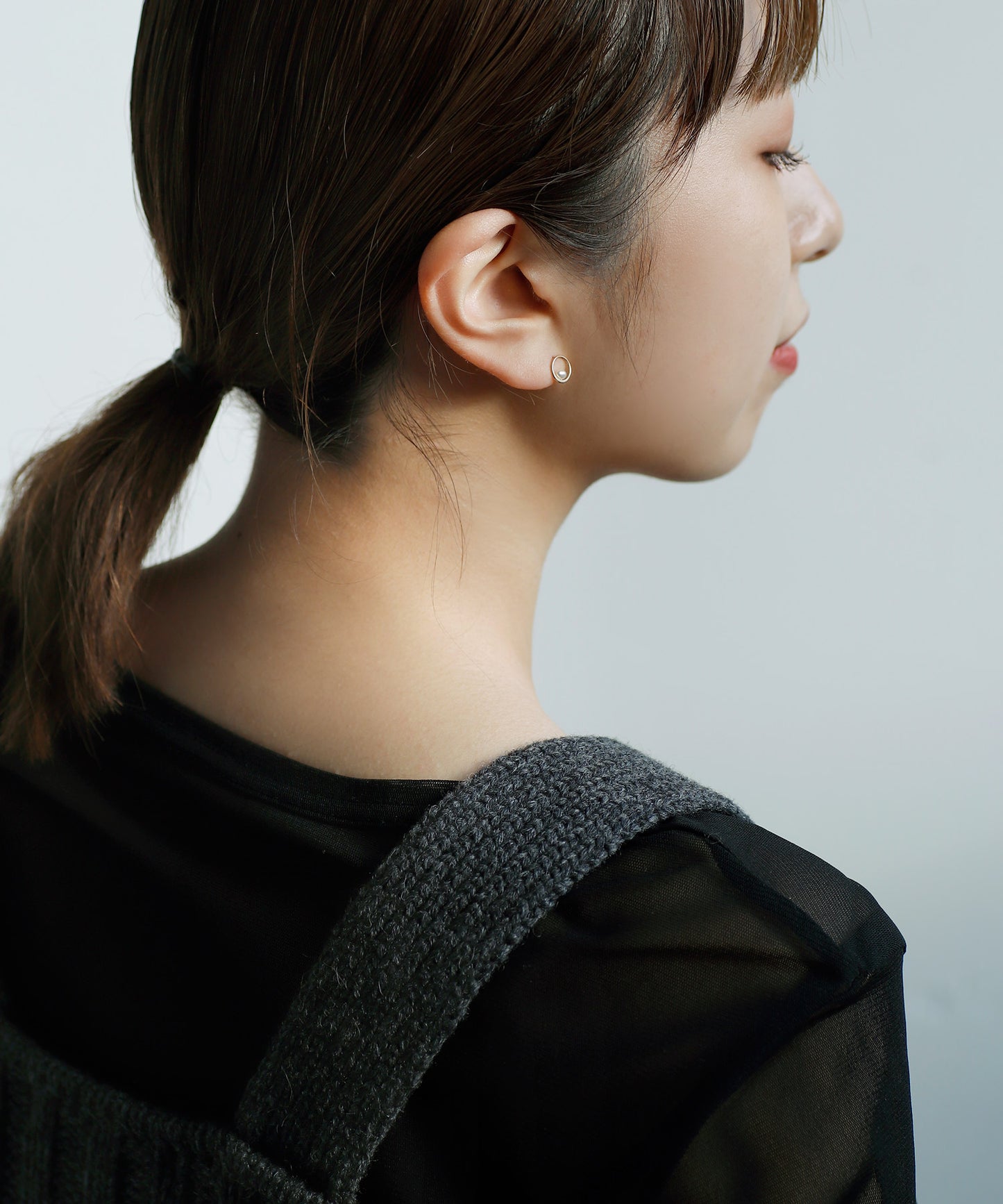 [14KGF] Pearl × Circle Earrings [Basic]