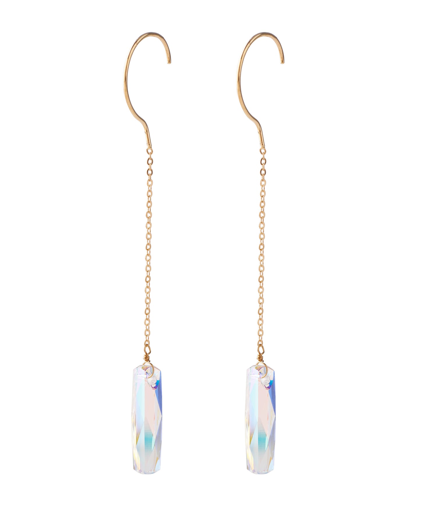 Crystal glass Long Earrings[B][Sheerchic]