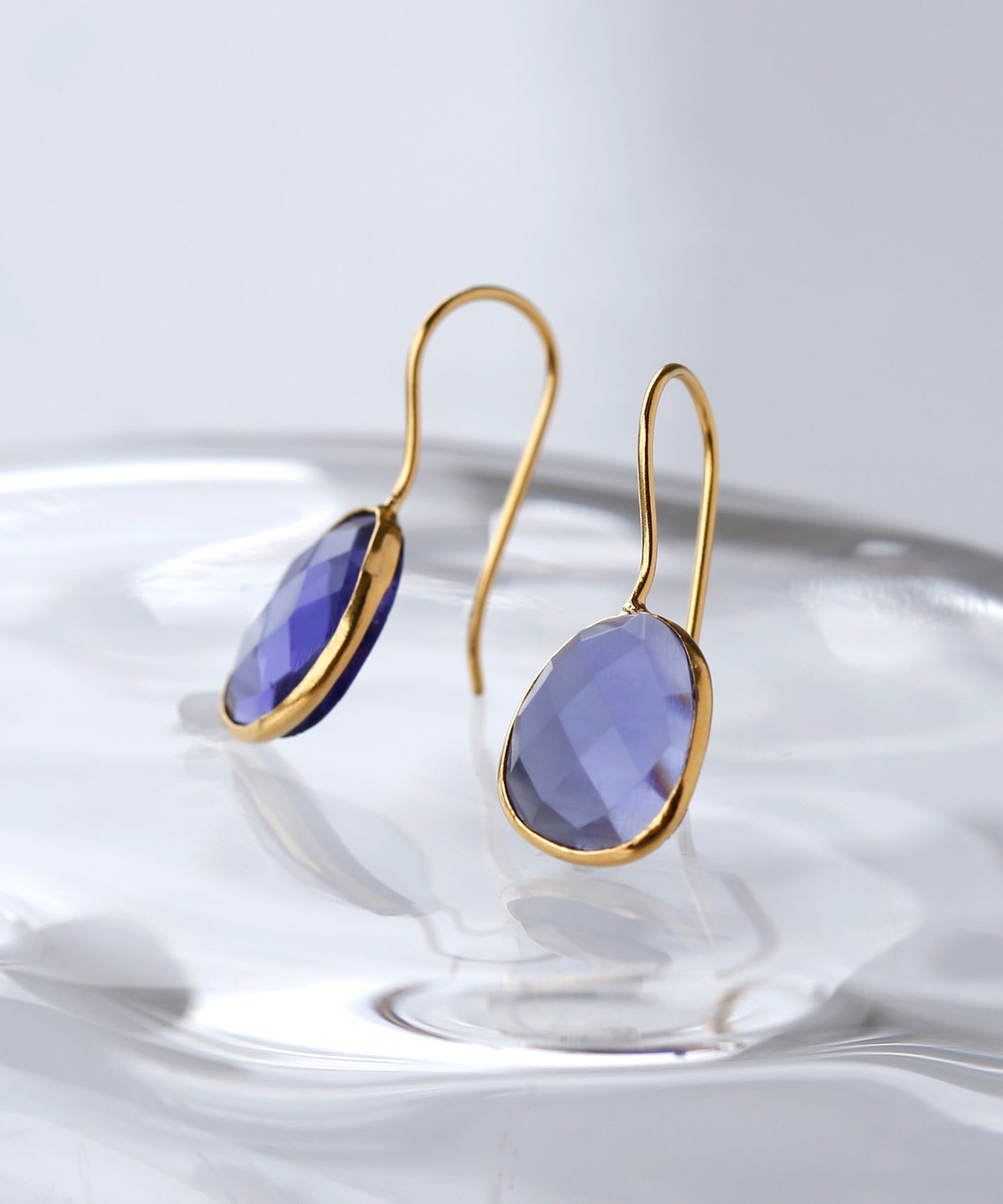 Color Glass Hook Earrings[Sheerchic]