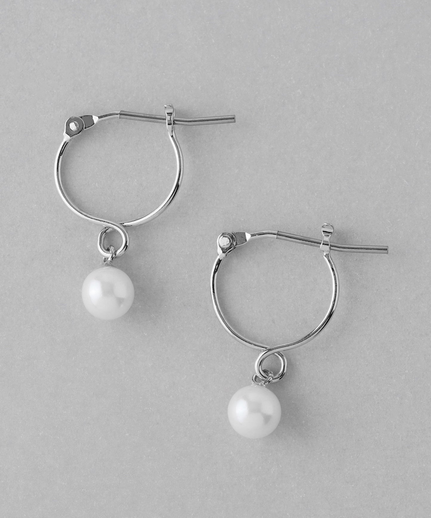 Pearl Hoop Earrings [Sheerchic]