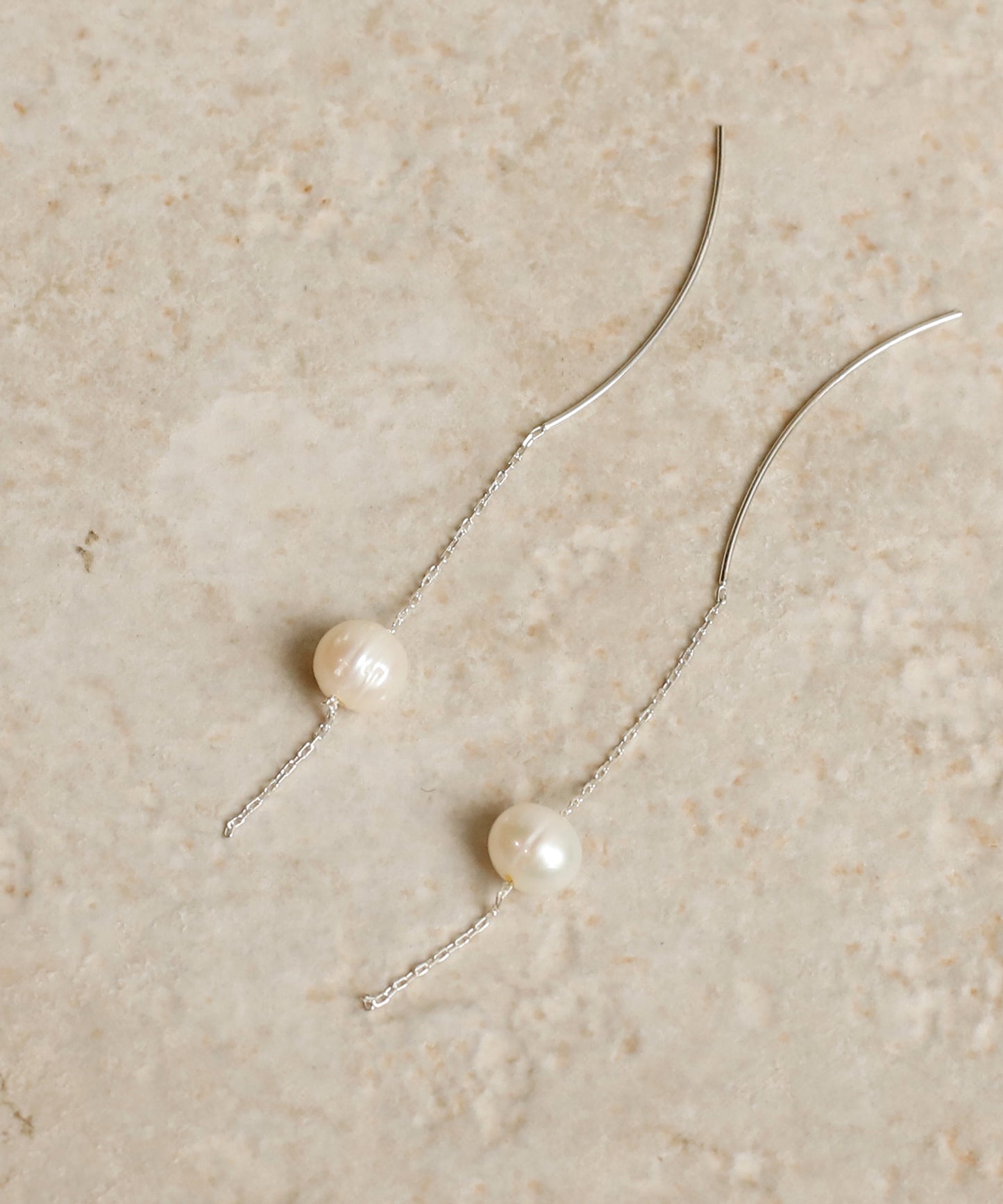 Pearl Long Earrings [925 silver][Basic]