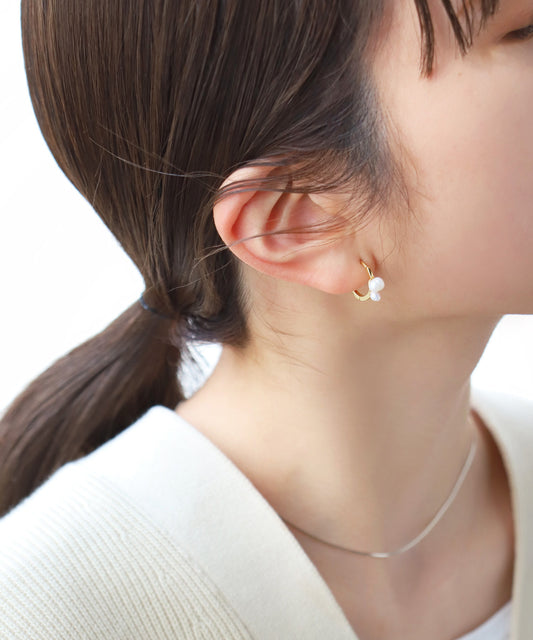 Freshwater Pearl Hoop Earrings