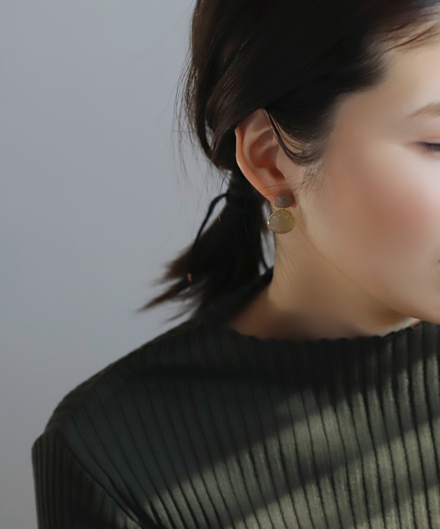 Marble Clip On Earrings[Sheerchic]