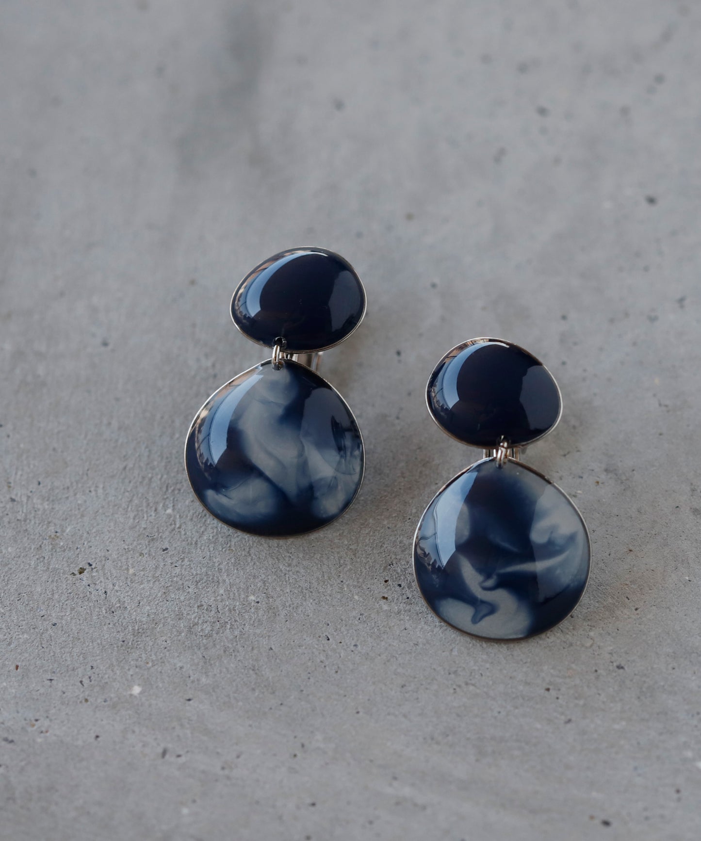 Marble Clip On Earrings[Sheerchic]