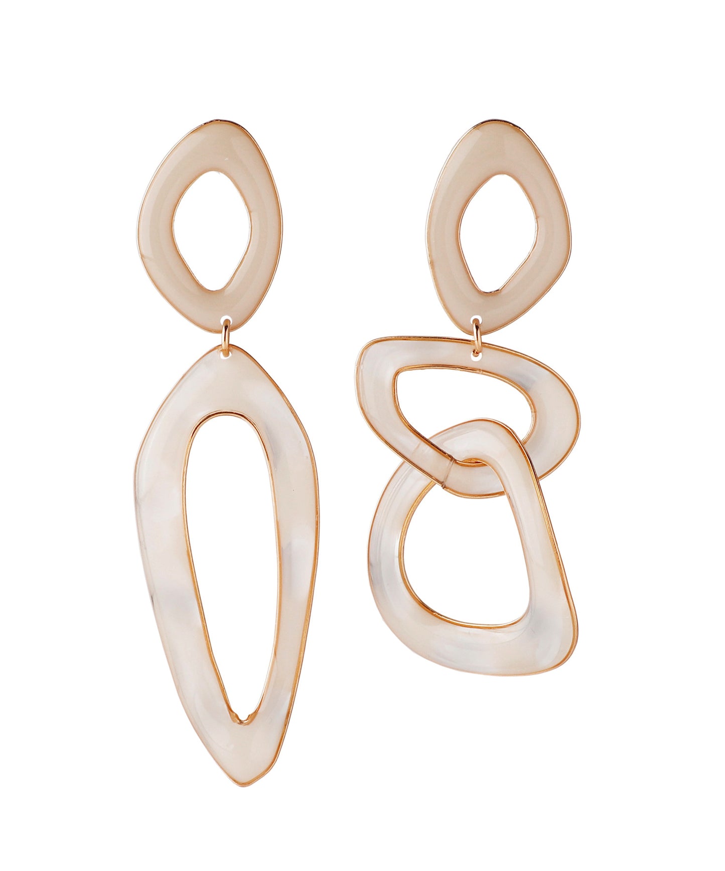 Marble Asymmetry Earrings[Sheerchic]