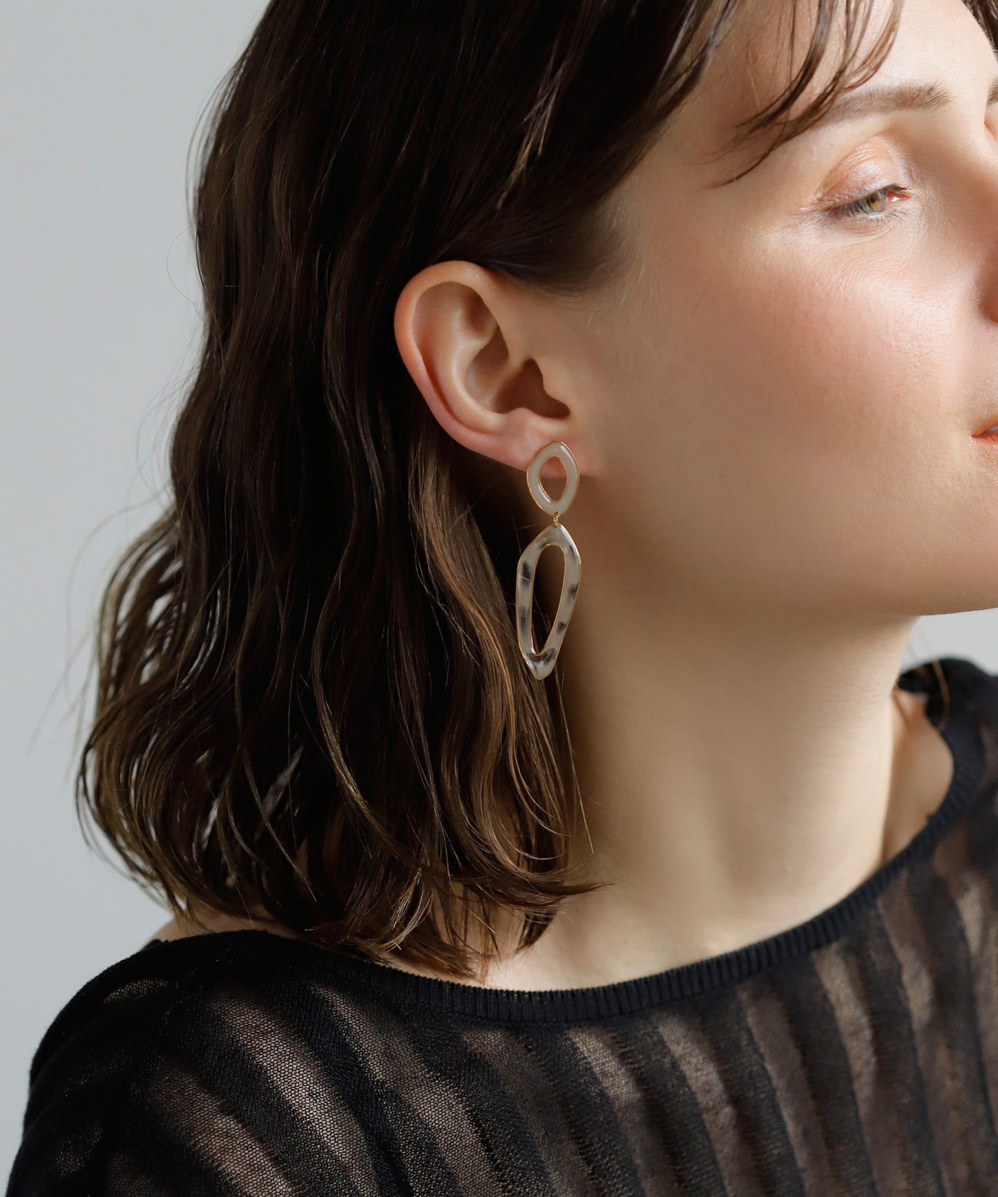 Marble Asymmetry Earrings[Sheerchic]