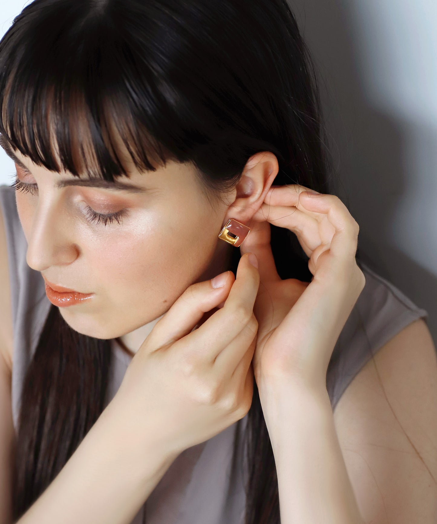 Bicolor Clip On Earrings[Sheerchic]