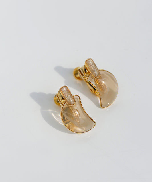 Marble Clip On Earrings [Sheerchic]