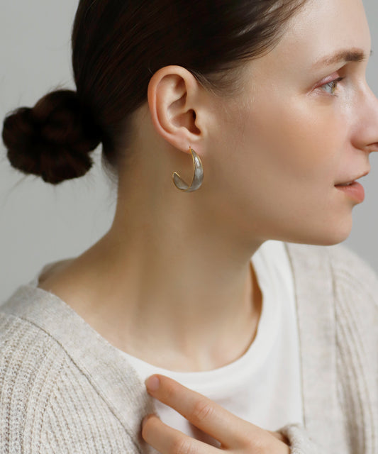 Marble Curl Earrings [Sheerchic]