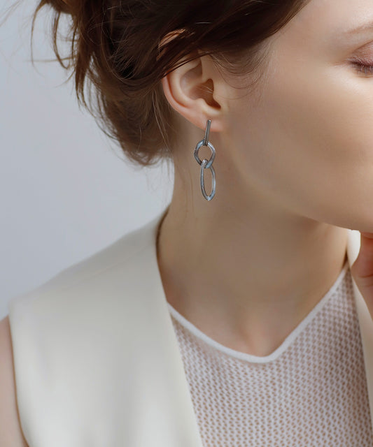 Marble Asymmetrical Earrings [Sheerchic]