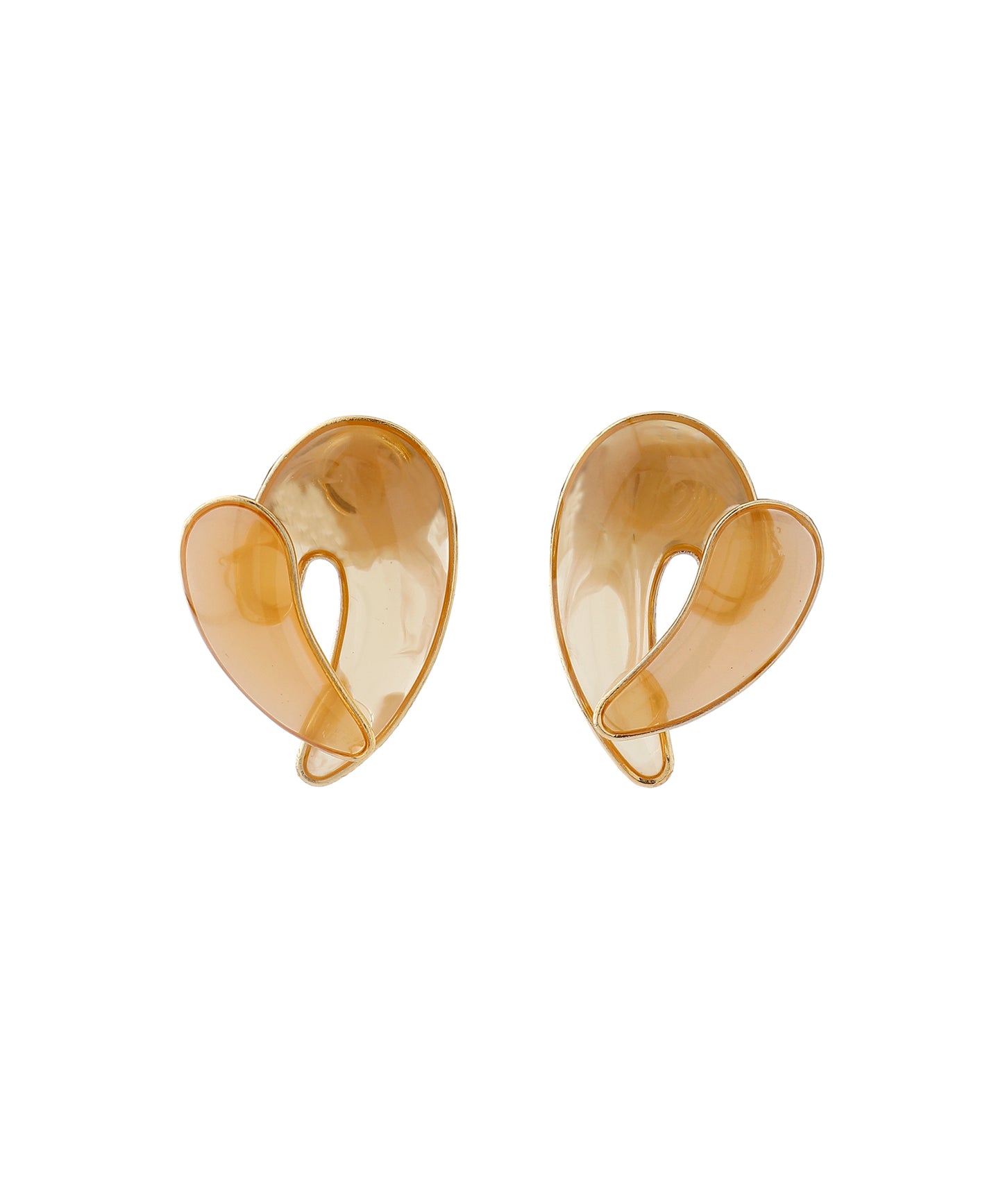 Heart Marble Color Earrings [Sheerchic]