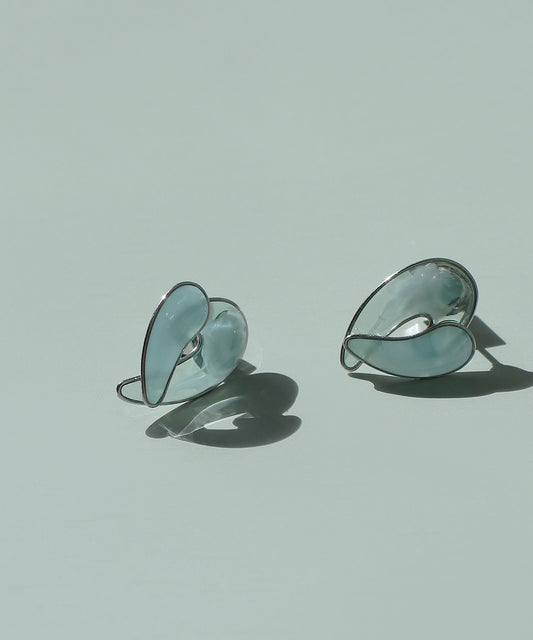 Heart Marble Color Earrings