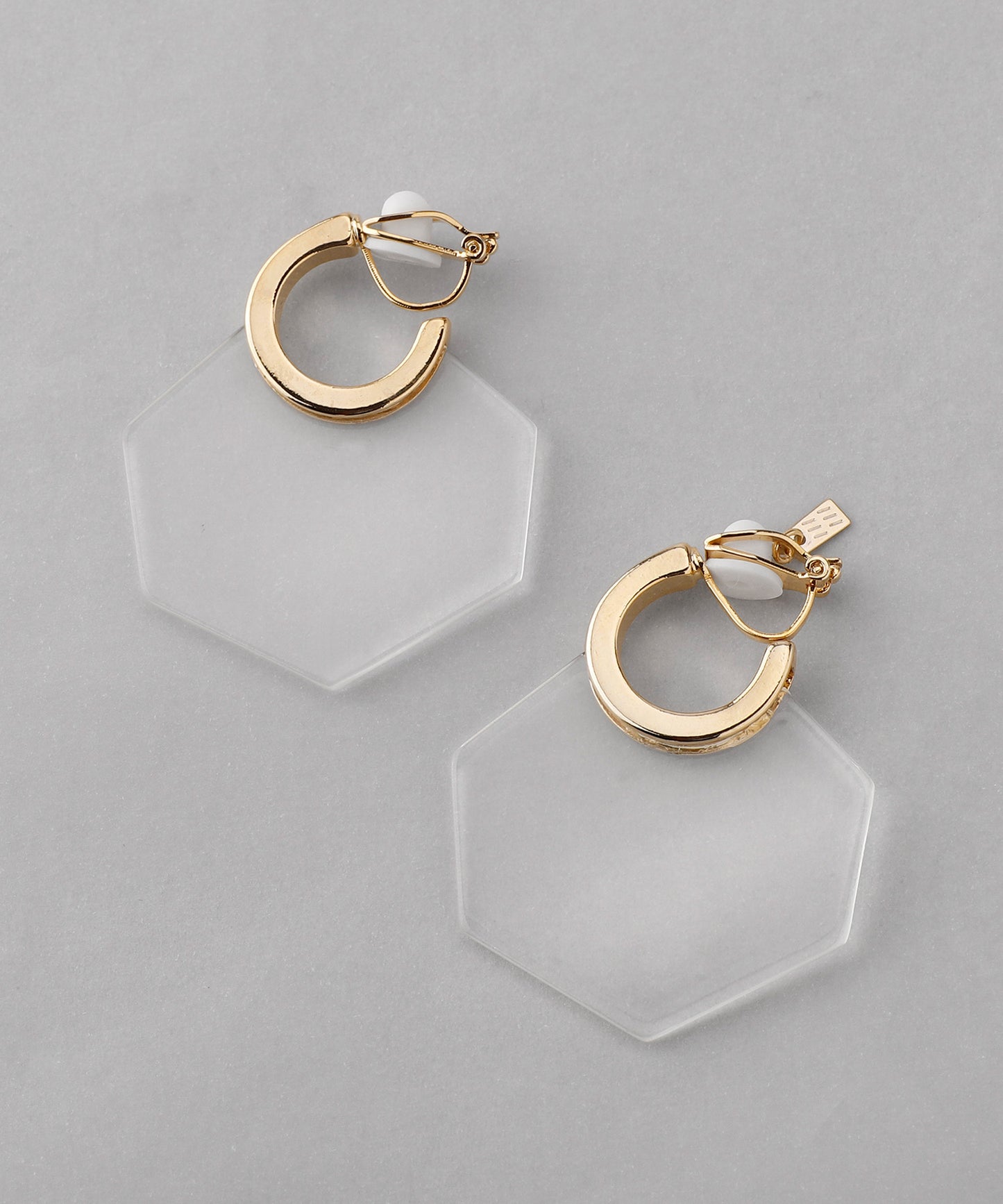 Clear Plate Clip On Earrings[Ownideal]