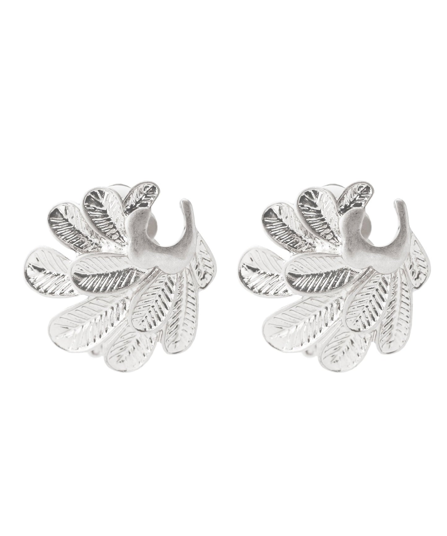 Metal Feather Clip On Earrings[Ownideal]