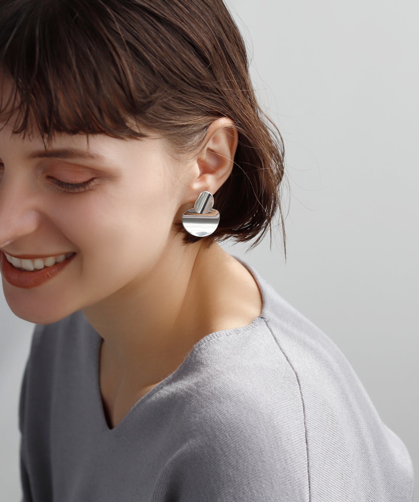 Metal Plate Clip On Earrings[Ownideal]