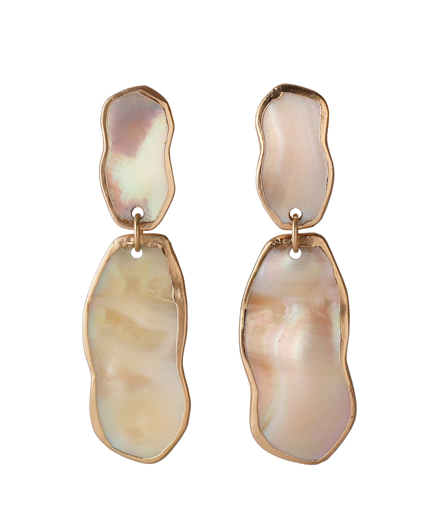Nuance Shell Plate Clip On Earrings [Ownideal]