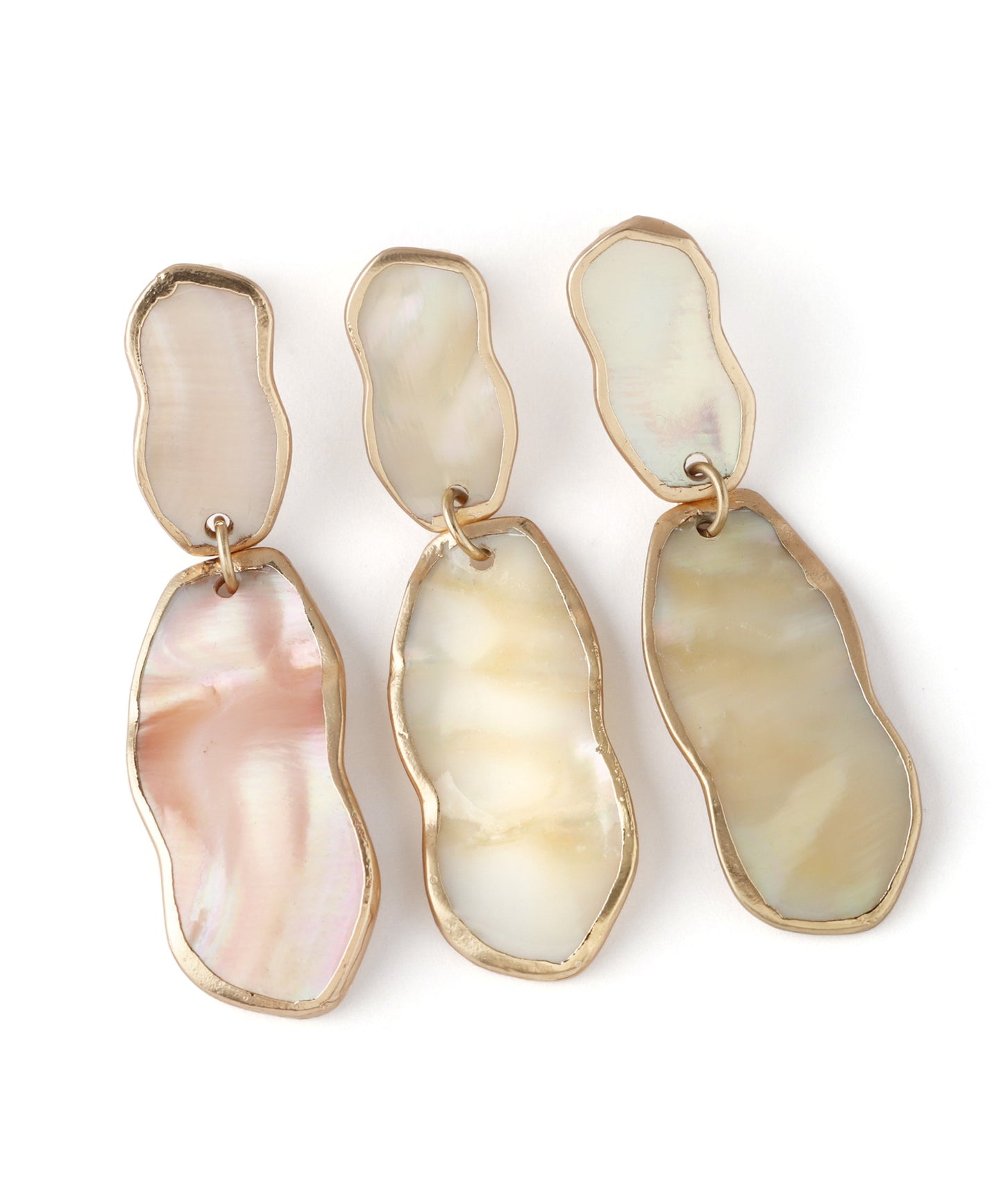 Nuance Shell Plate Clip On Earrings [Ownideal]