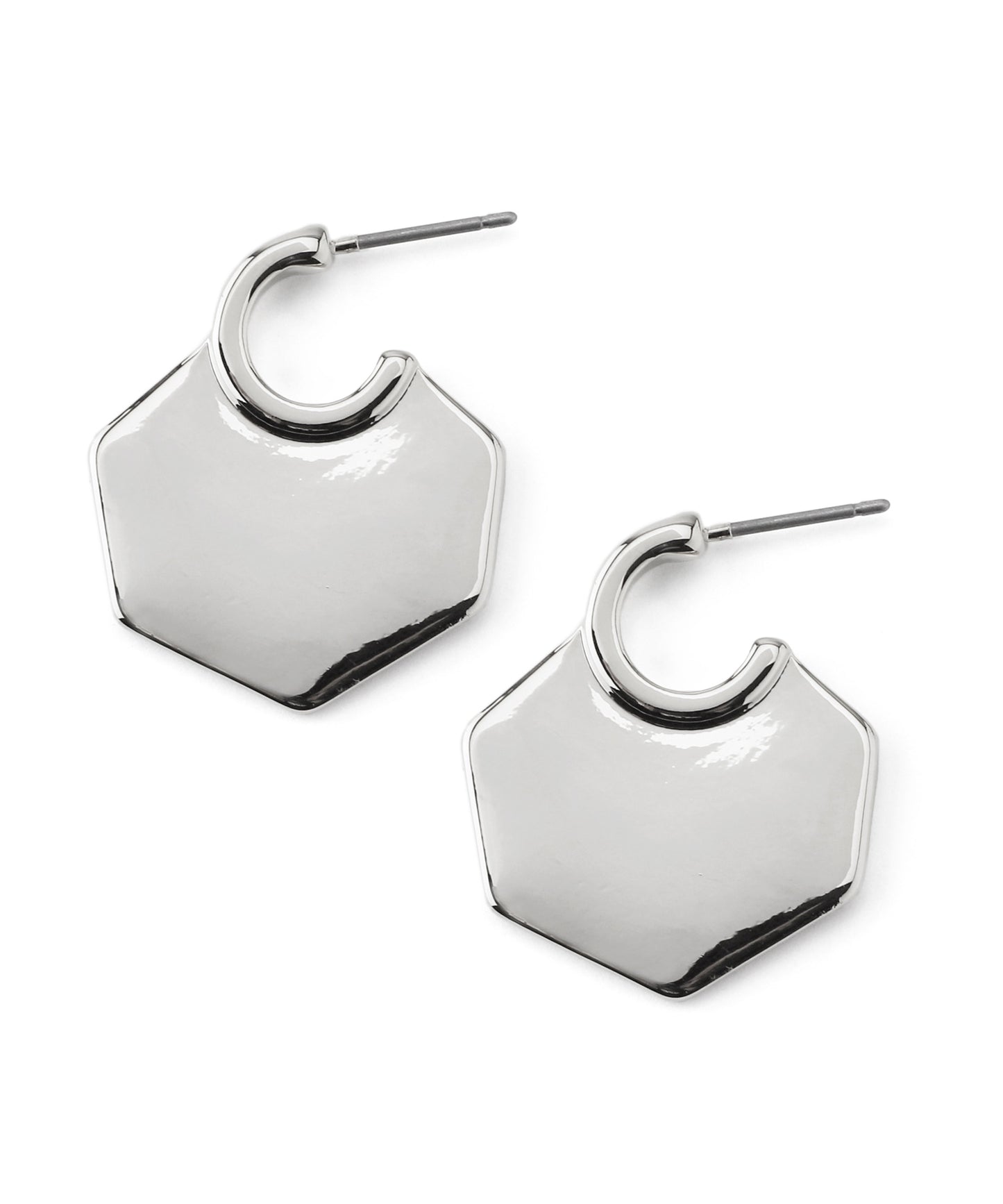 Metal Hexagon Earrings[Ownideal]