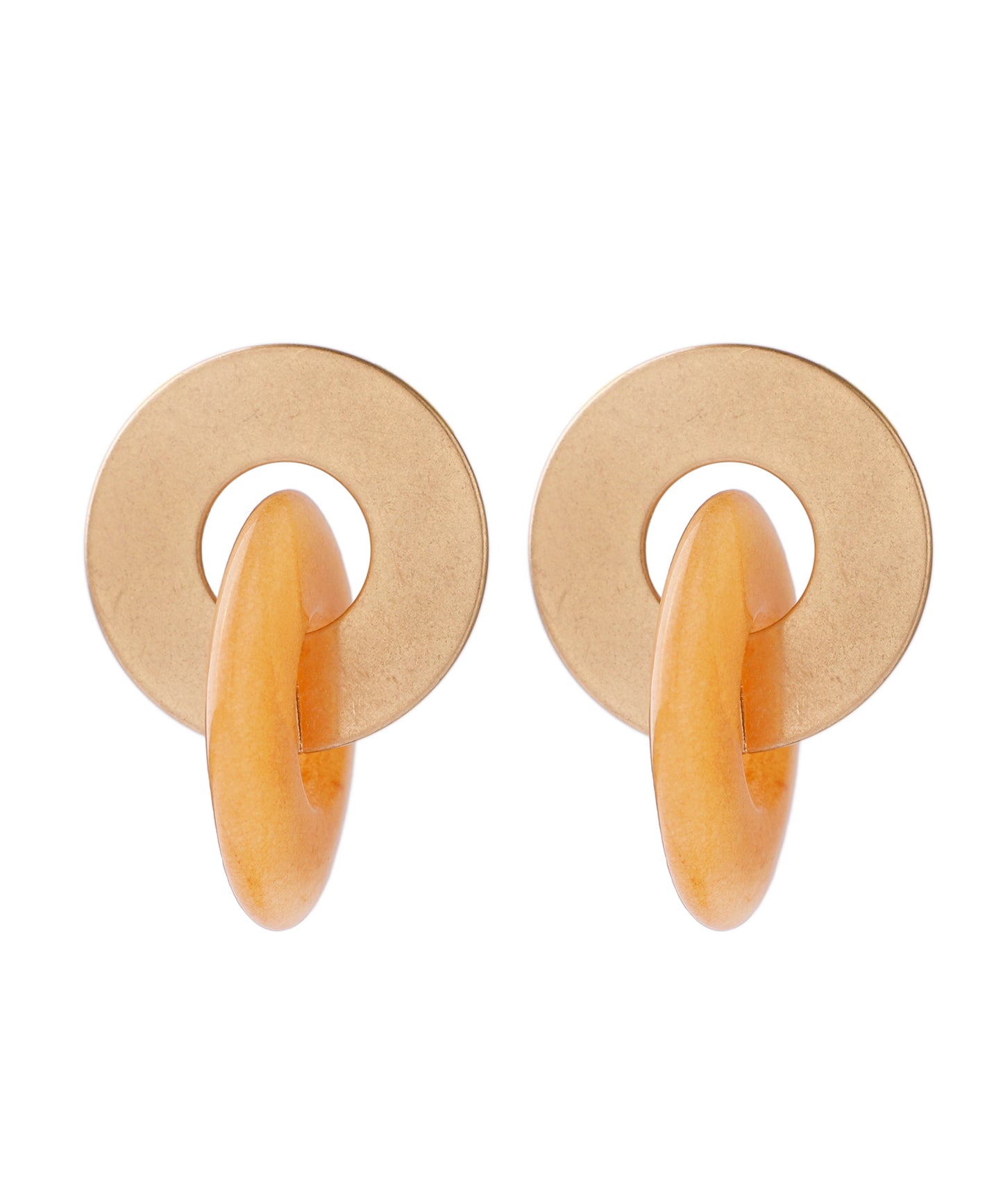 Stone Circle Earrings[Ownideal]