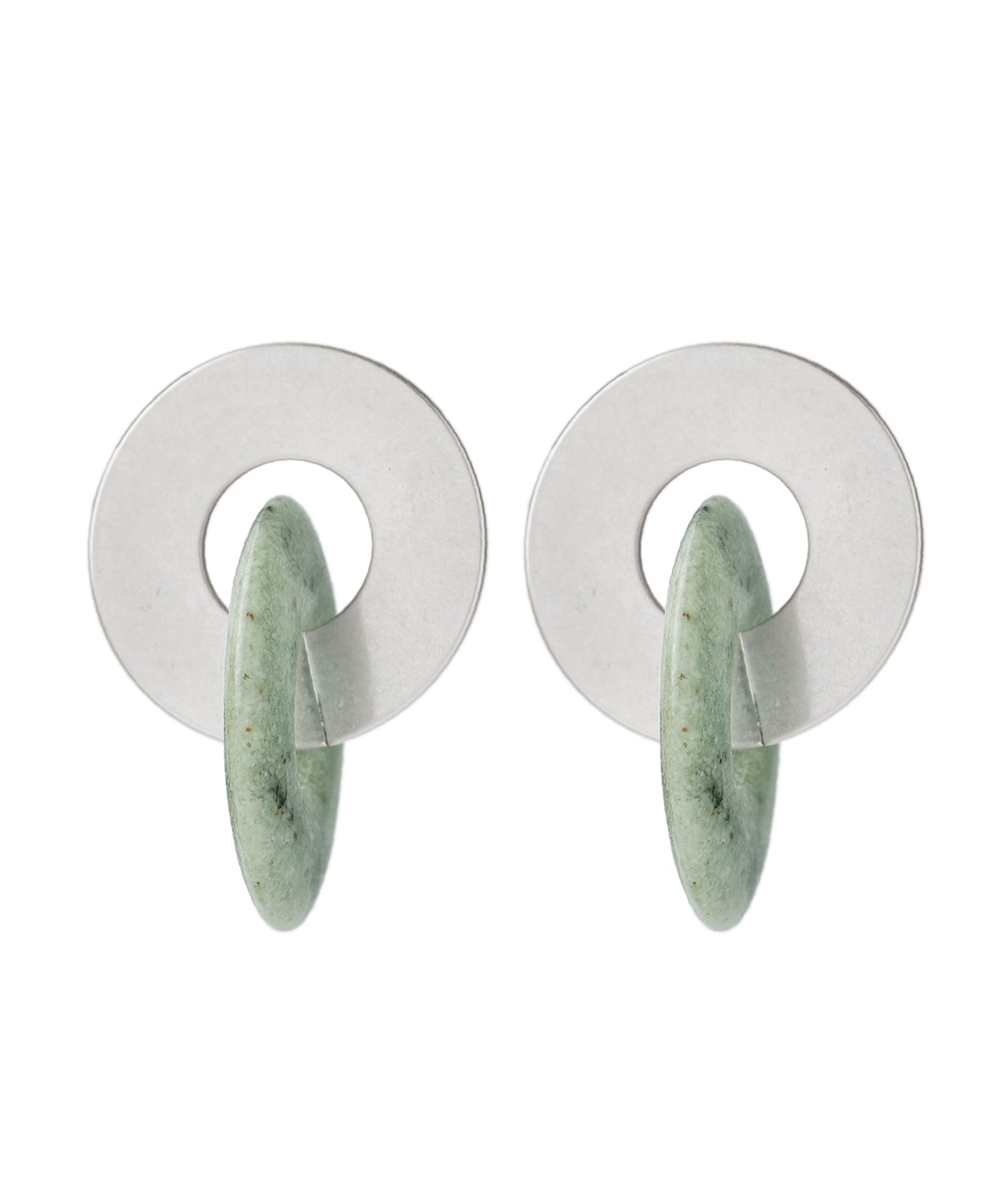 Stone Circle Earrings[Ownideal]