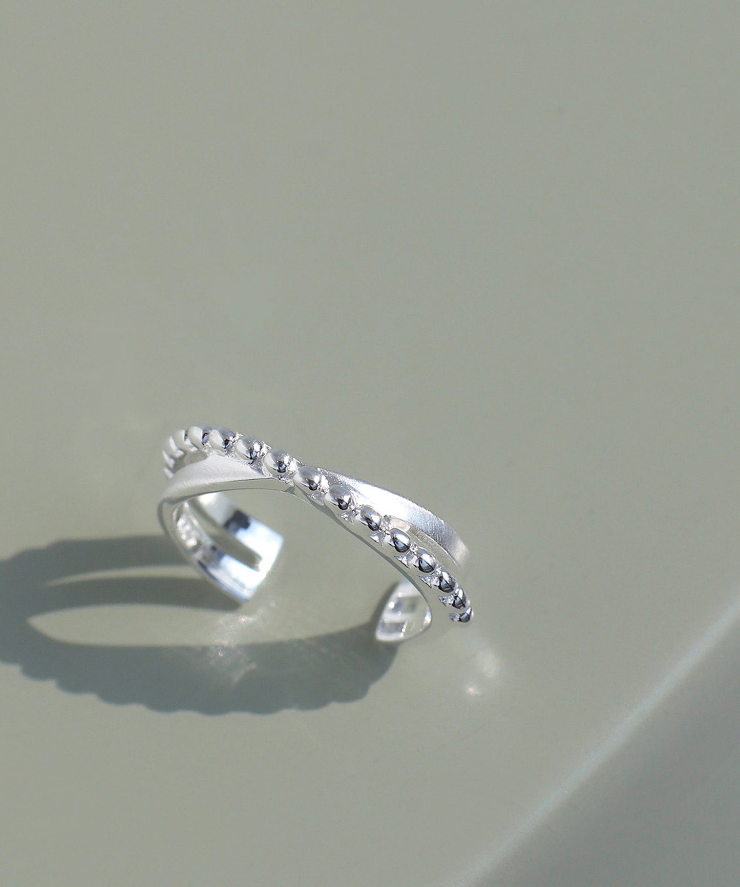 Cross line Ear cuff [925 silver][Basic]