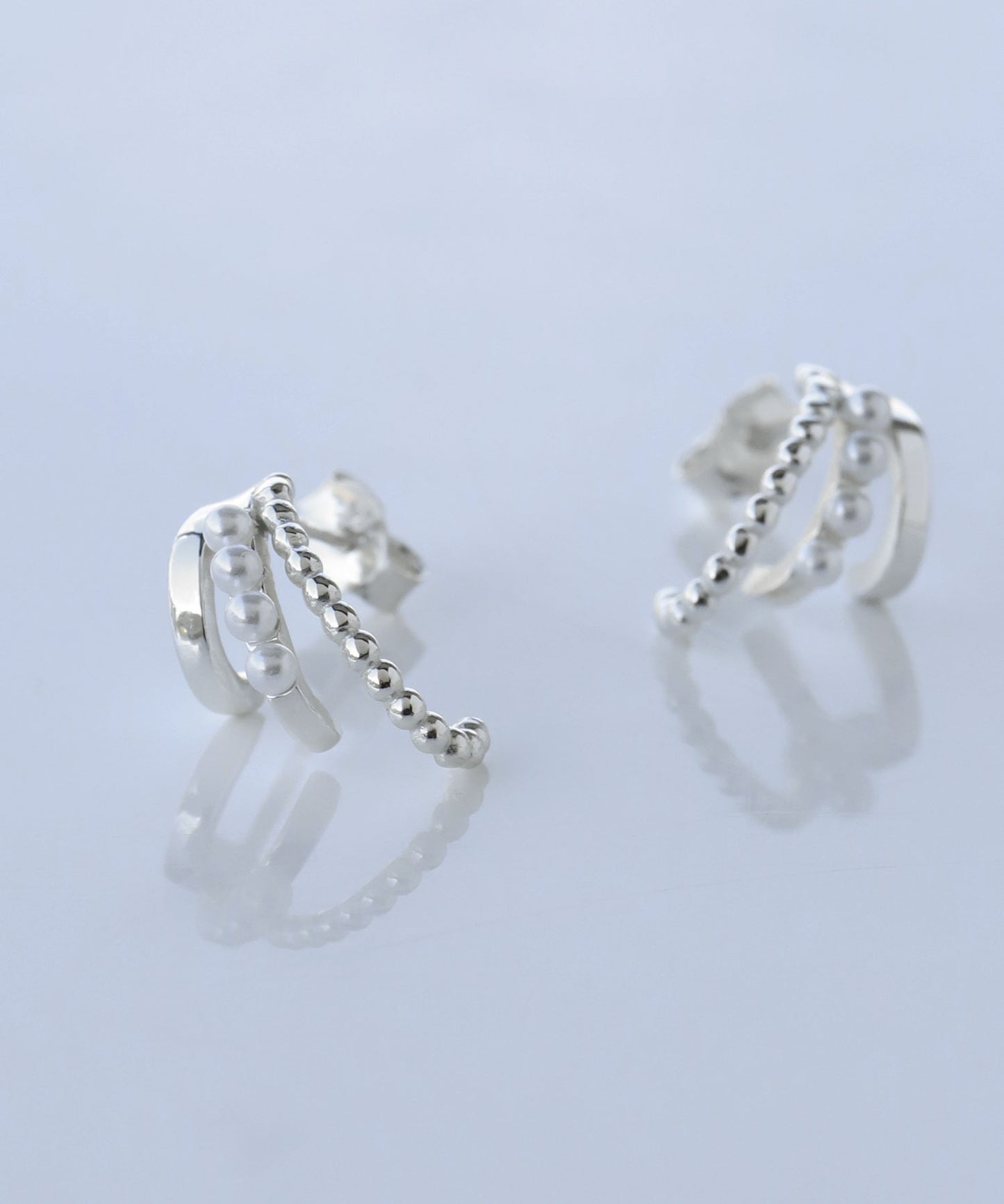 Pearl × Dots Earrings [925 silver][Basic]
