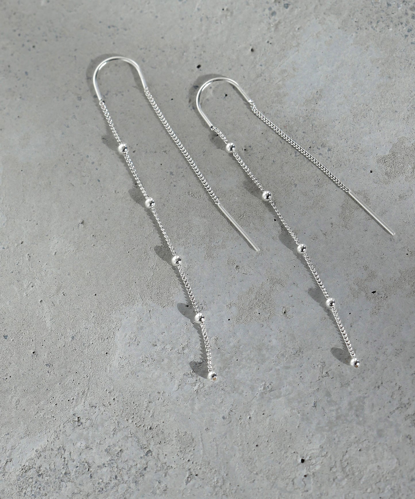 Sphere Line American Earrings [925 silver]