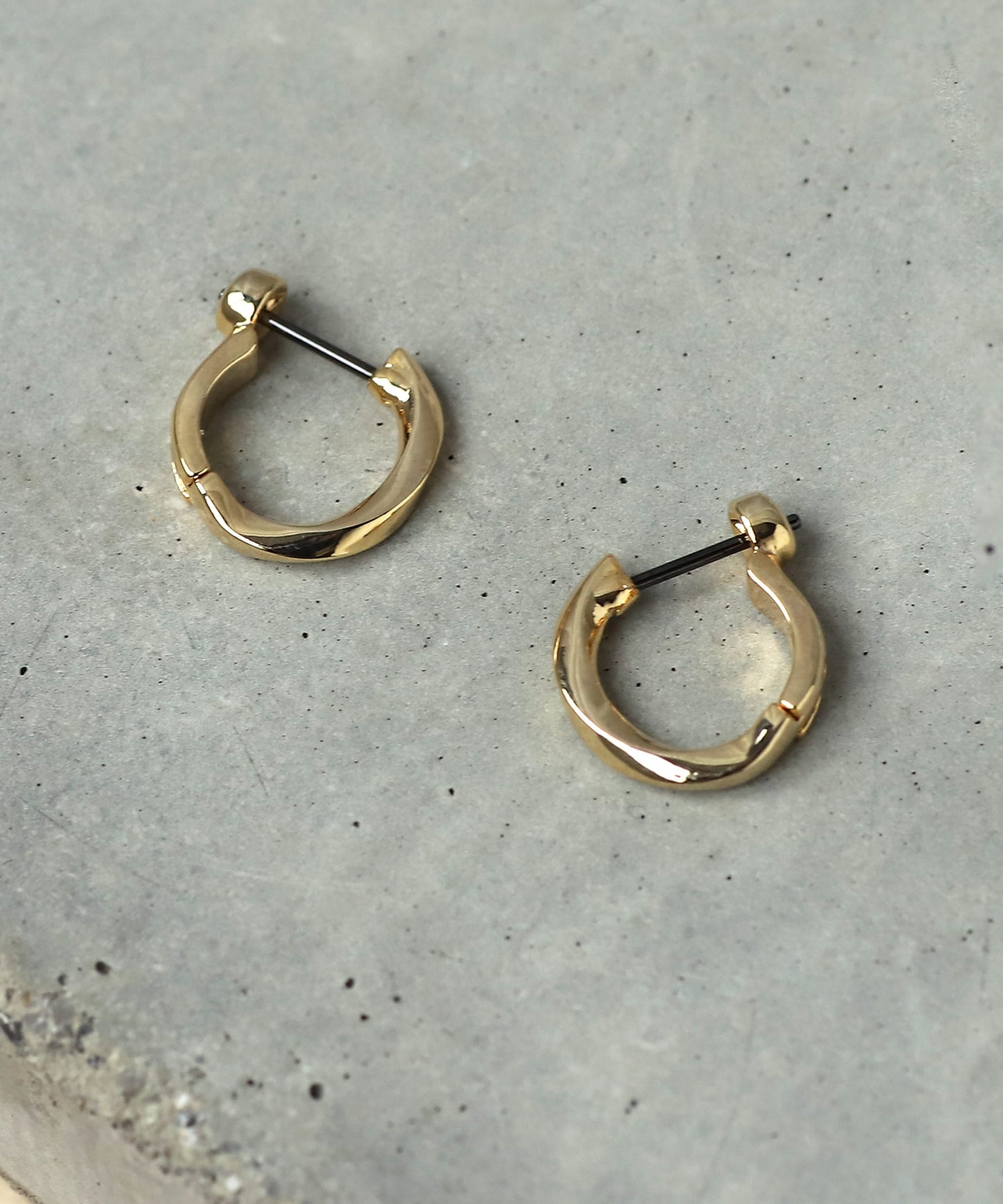 Metal Hoop Earrings[Twisted][Basic]