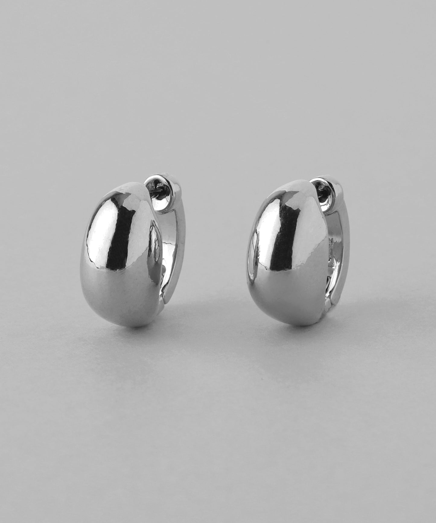 Metal Hoop Earrings[Volume][Basic]