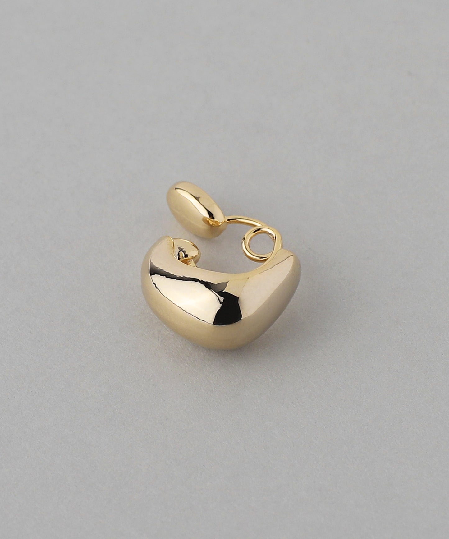 Metal Hoop Clip On Earrings [Drop motif][Basic]