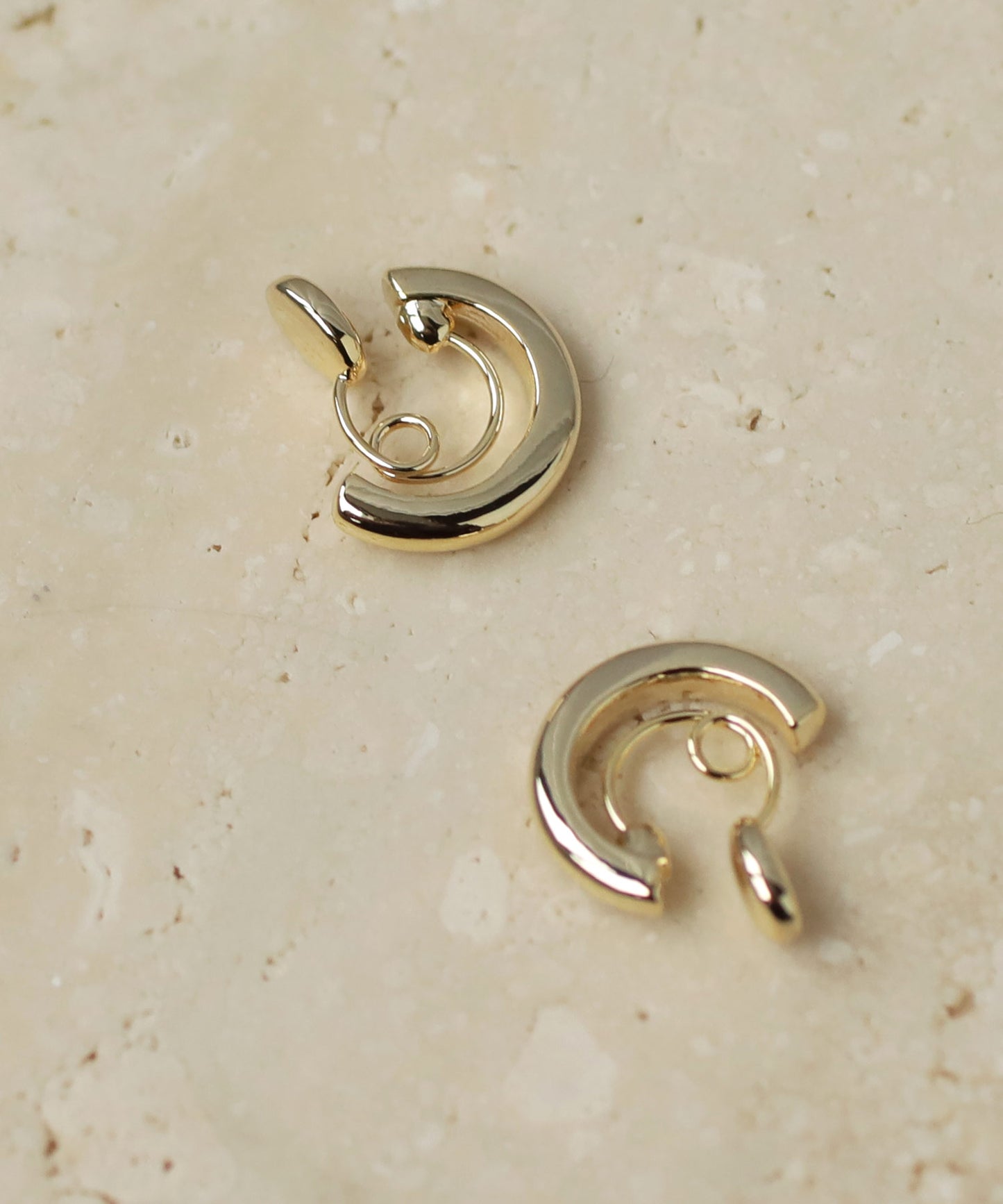 Metal Hoop Clip On Earrings [Flat S][Basic]
