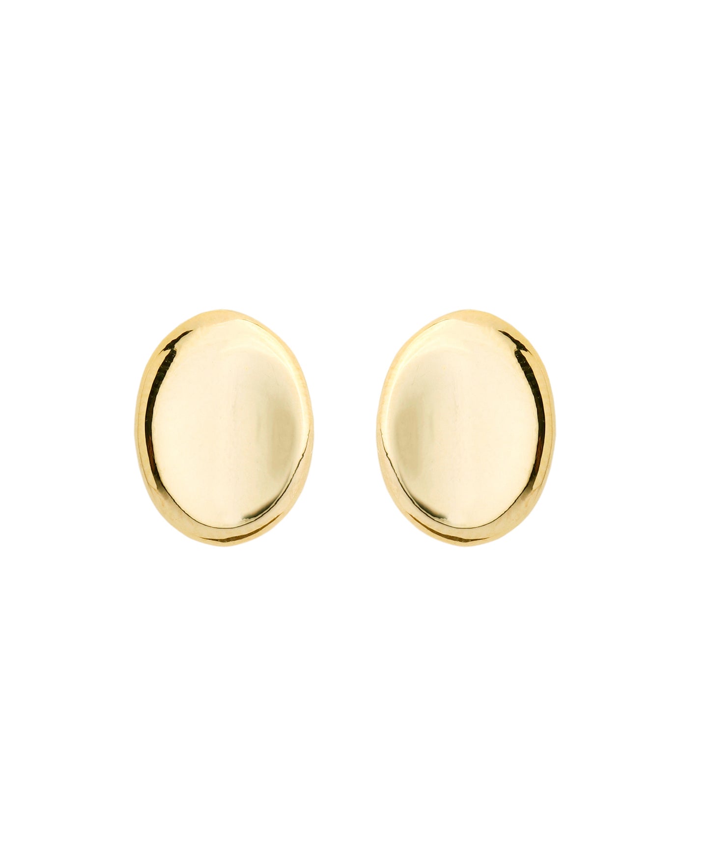 Oval Metal Earrings [Basic]