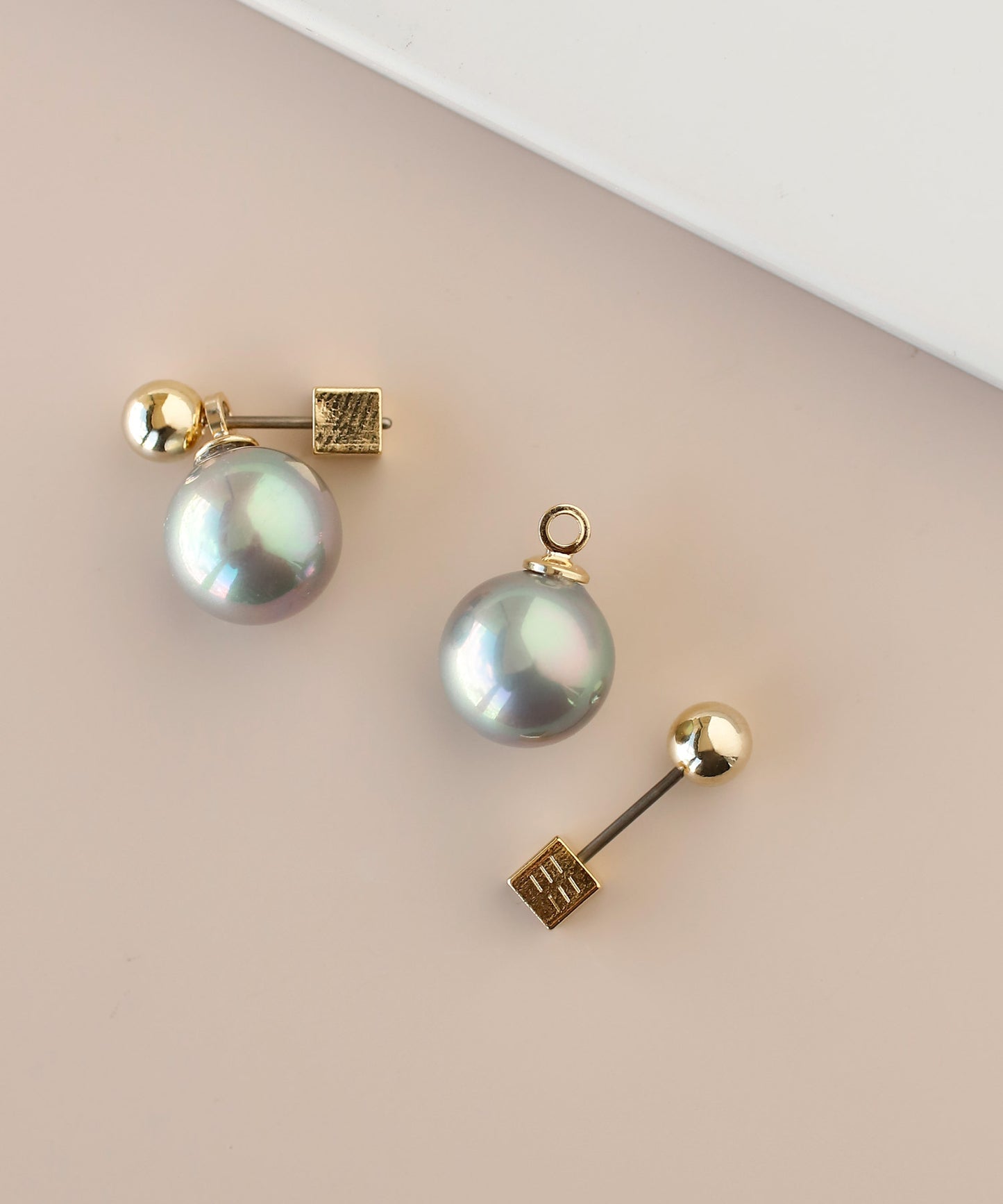 【STOP】3WAY彩色珍珠耳环