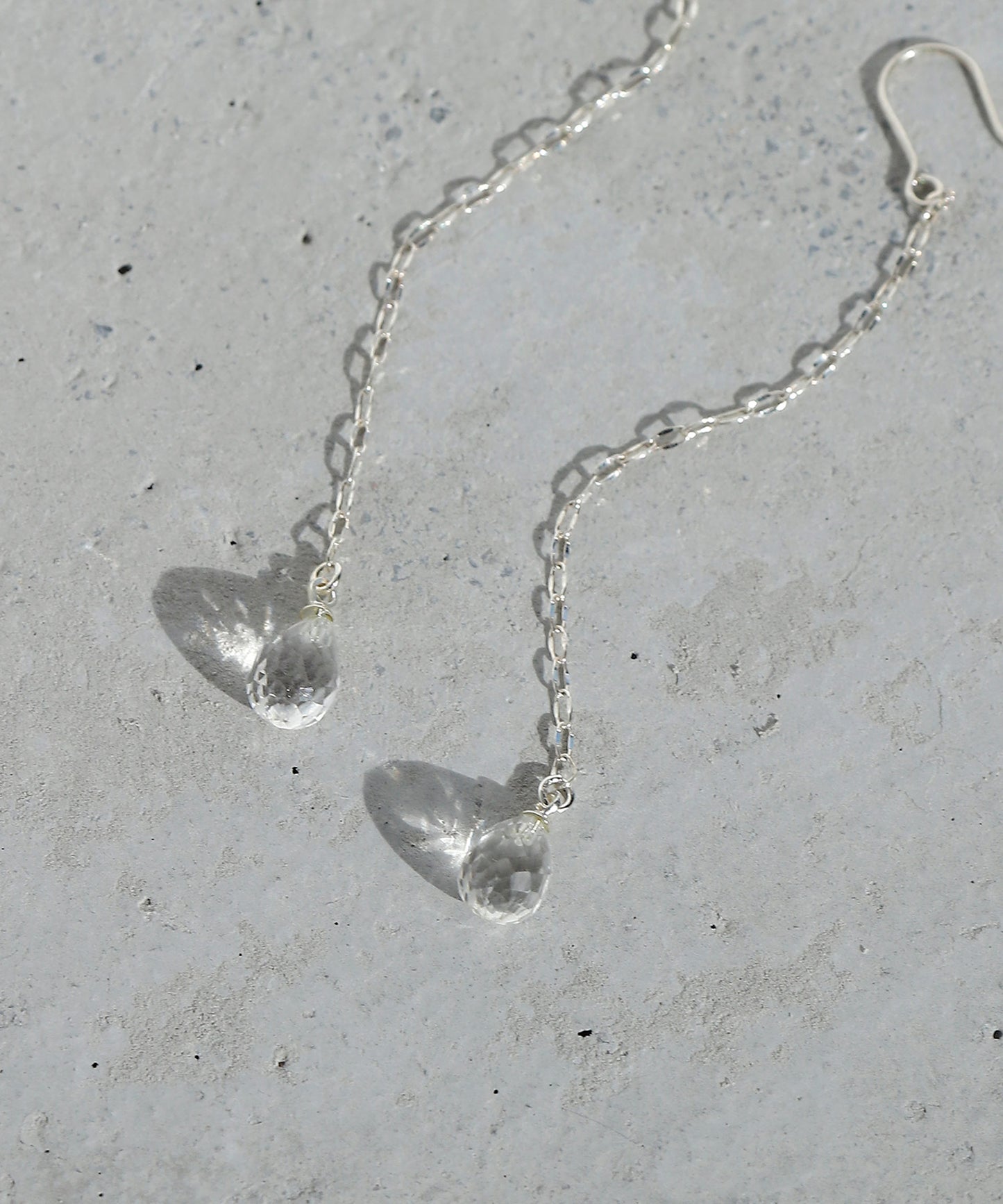 Gemstone Drop Long Earrings [925 silver][Basic]